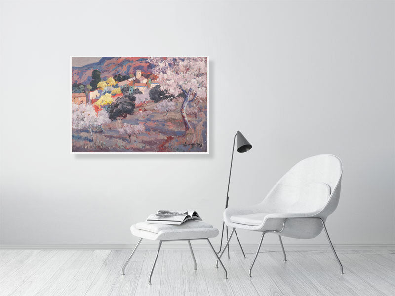 Josep Mas Pou - Almond Blossom - Framed - Modern Decorative