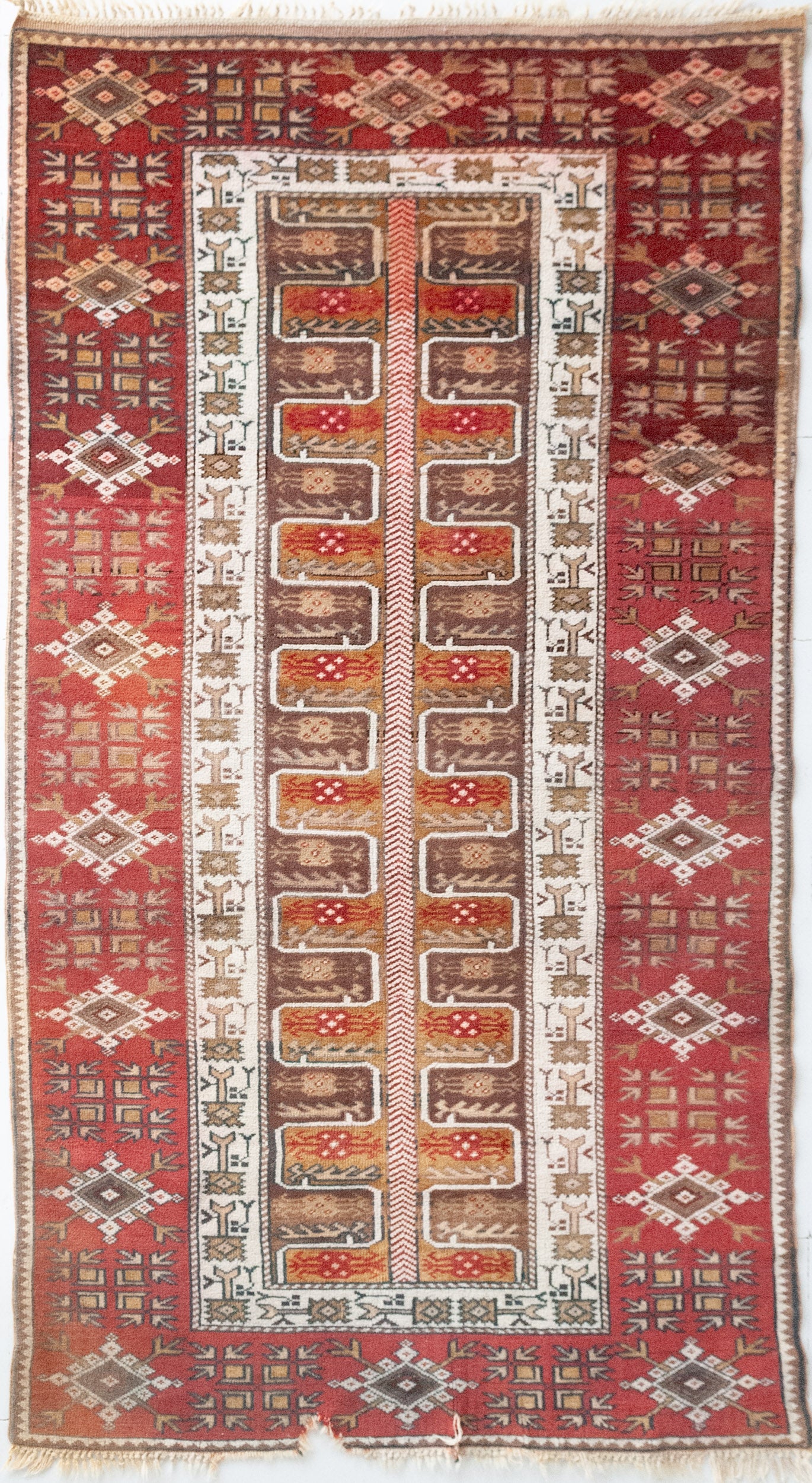 Unusual Hand Woven - Vintage Eastern Rug - Modern Decorative
