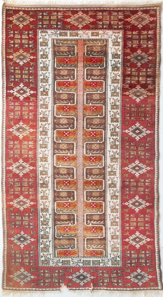 Unusual Hand Woven - Vintage Eastern Rug - Modern Decorative