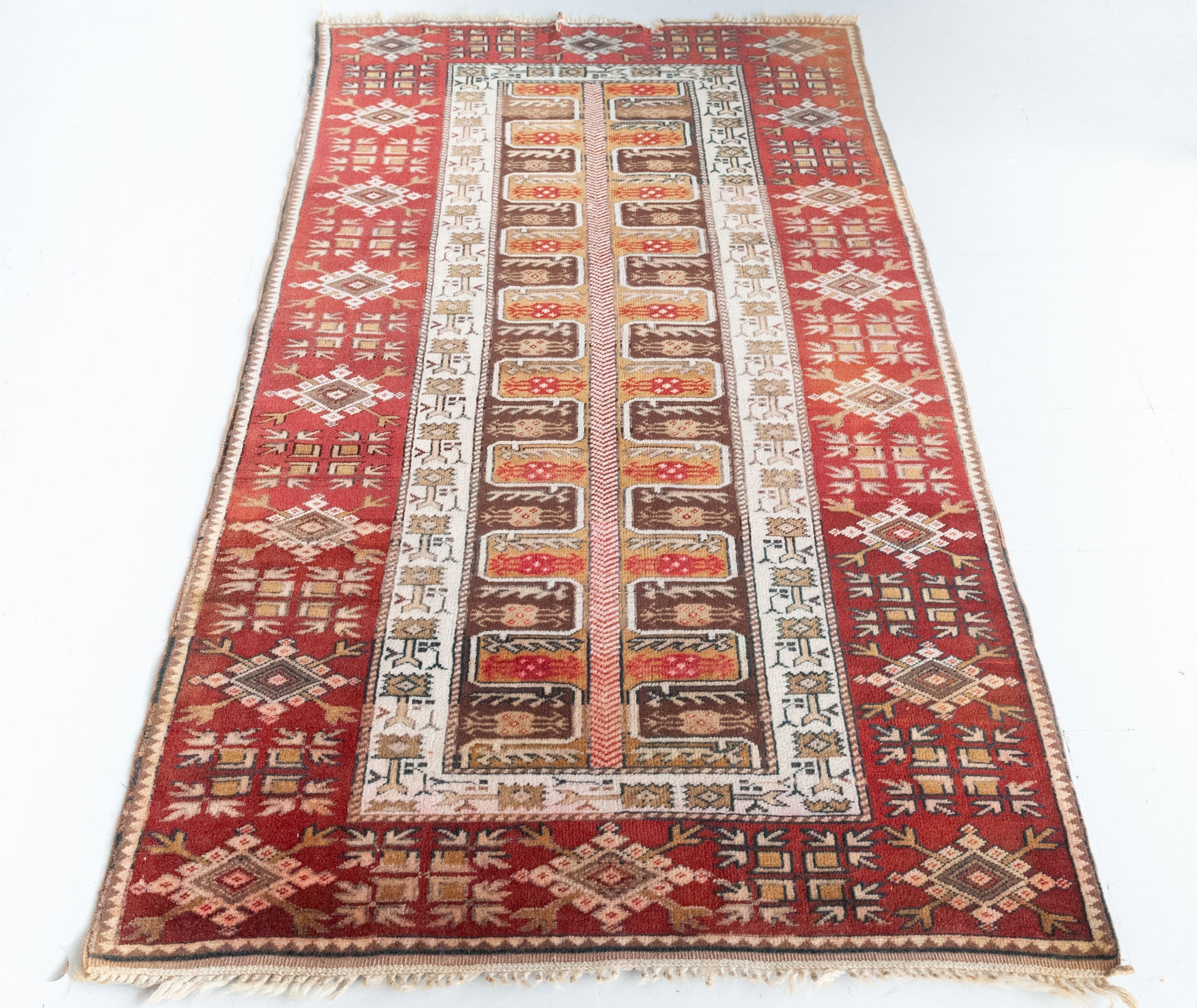 Unusual Hand Woven - Vintage Eastern Rug - Modern Decorative