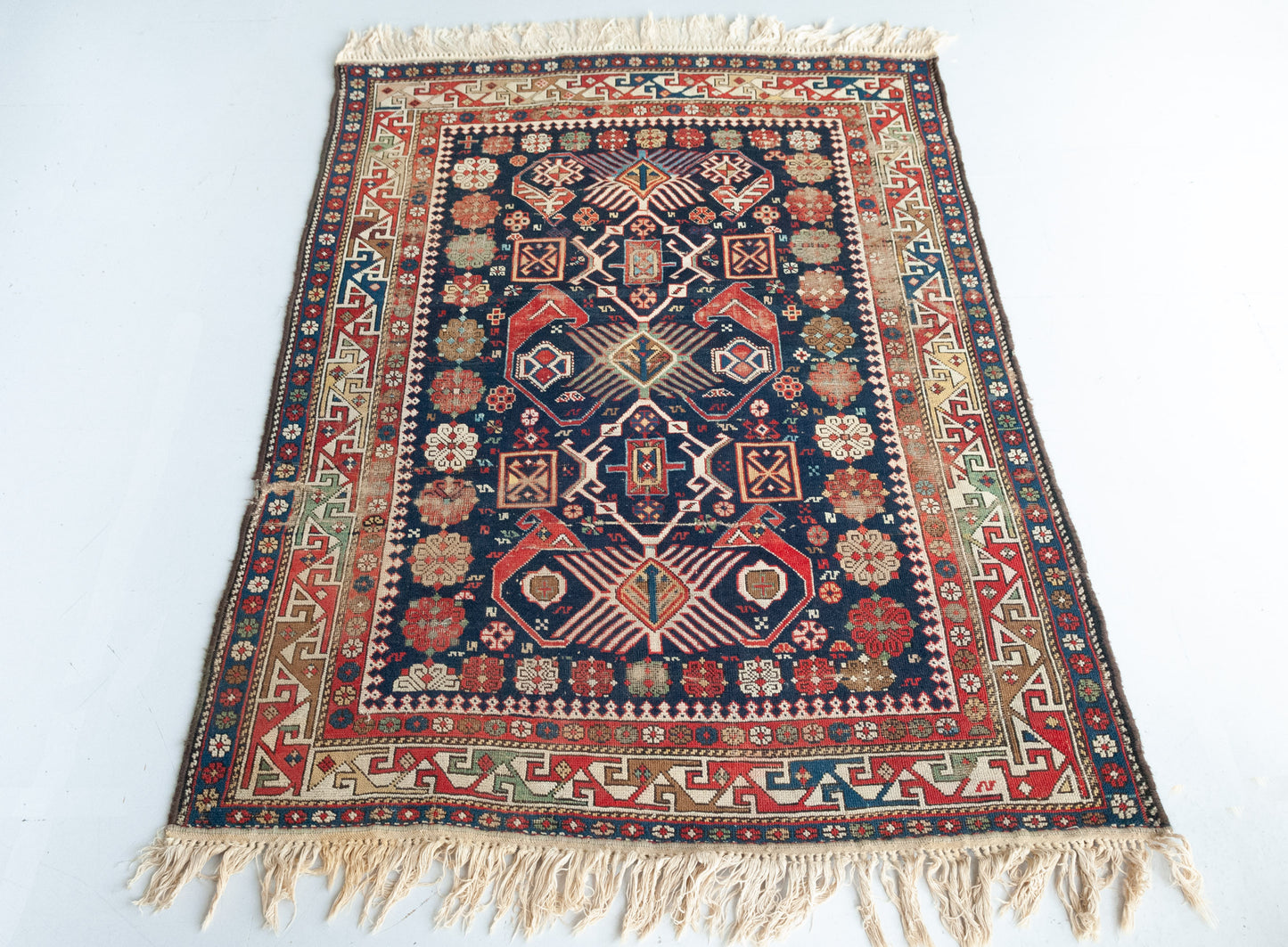 Caucasian Tribal Rug - Antique - Hand Woven - Modern Decorative