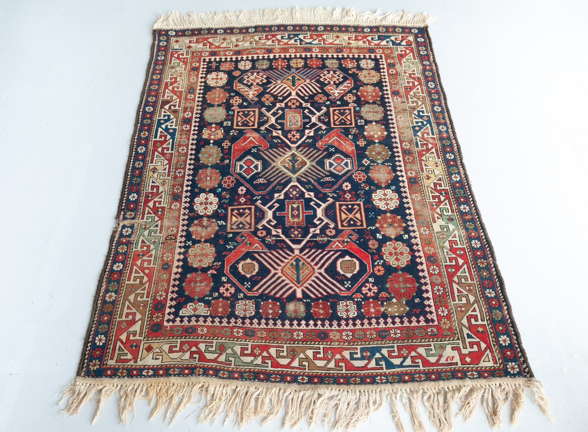 Caucasian Tribal Rug - Antique - Hand Woven - Modern Decorative