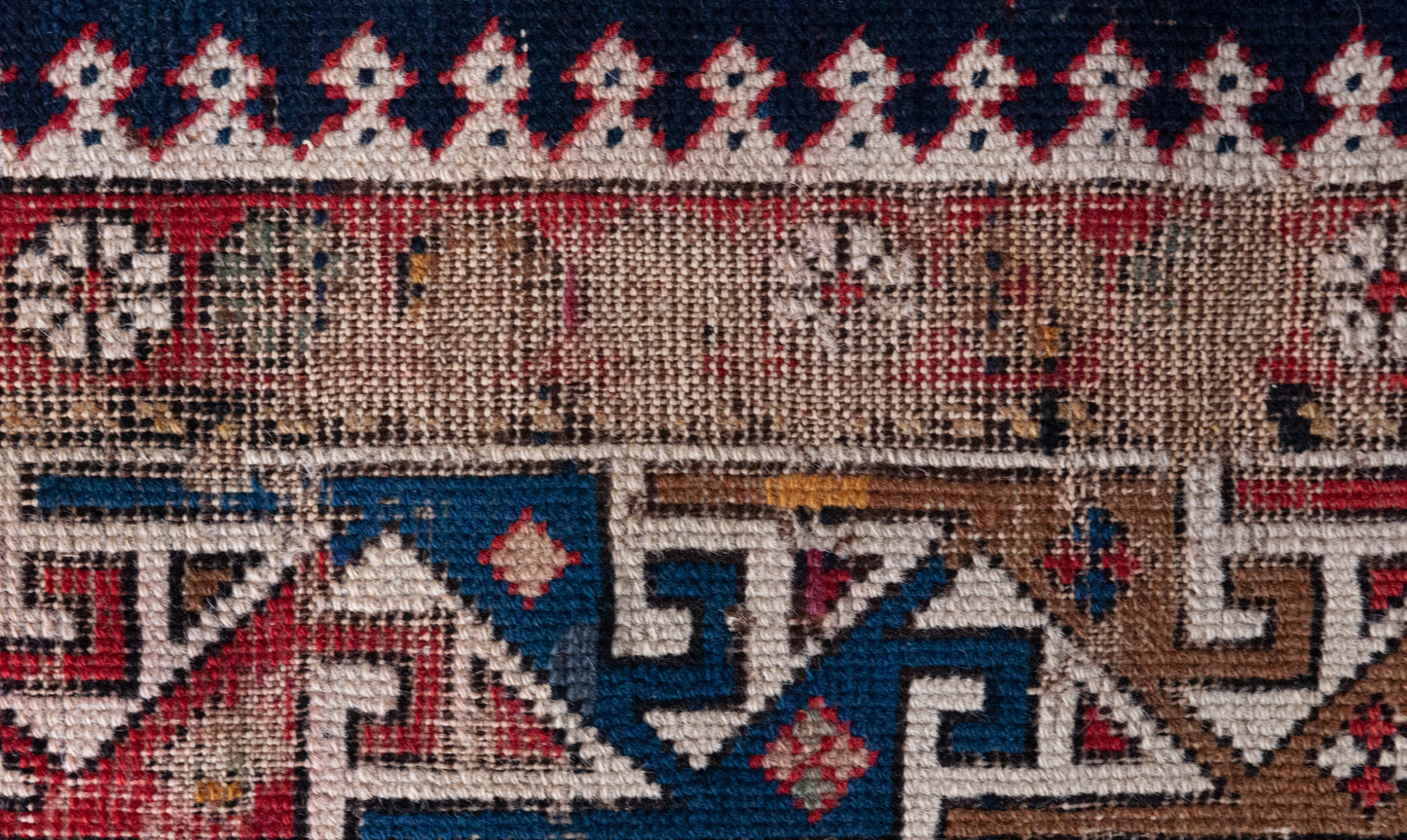 Caucasian Tribal Rug - Antique - Hand Woven - Modern Decorative