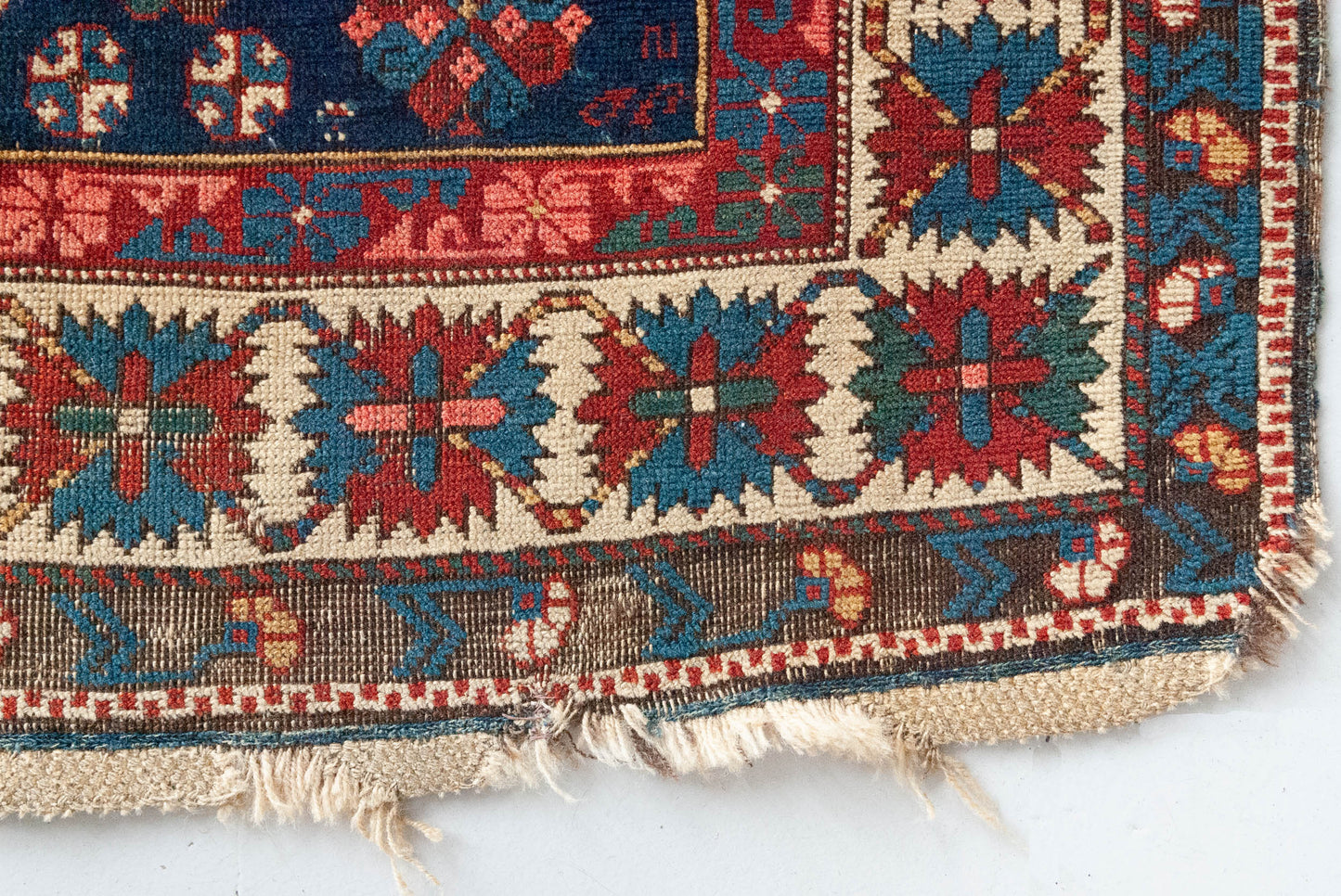 Antique Caucasian Tribal Rug - Handwoven