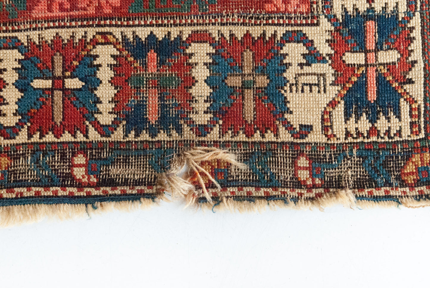 Antique Caucasian Tribal Rug - Handwoven