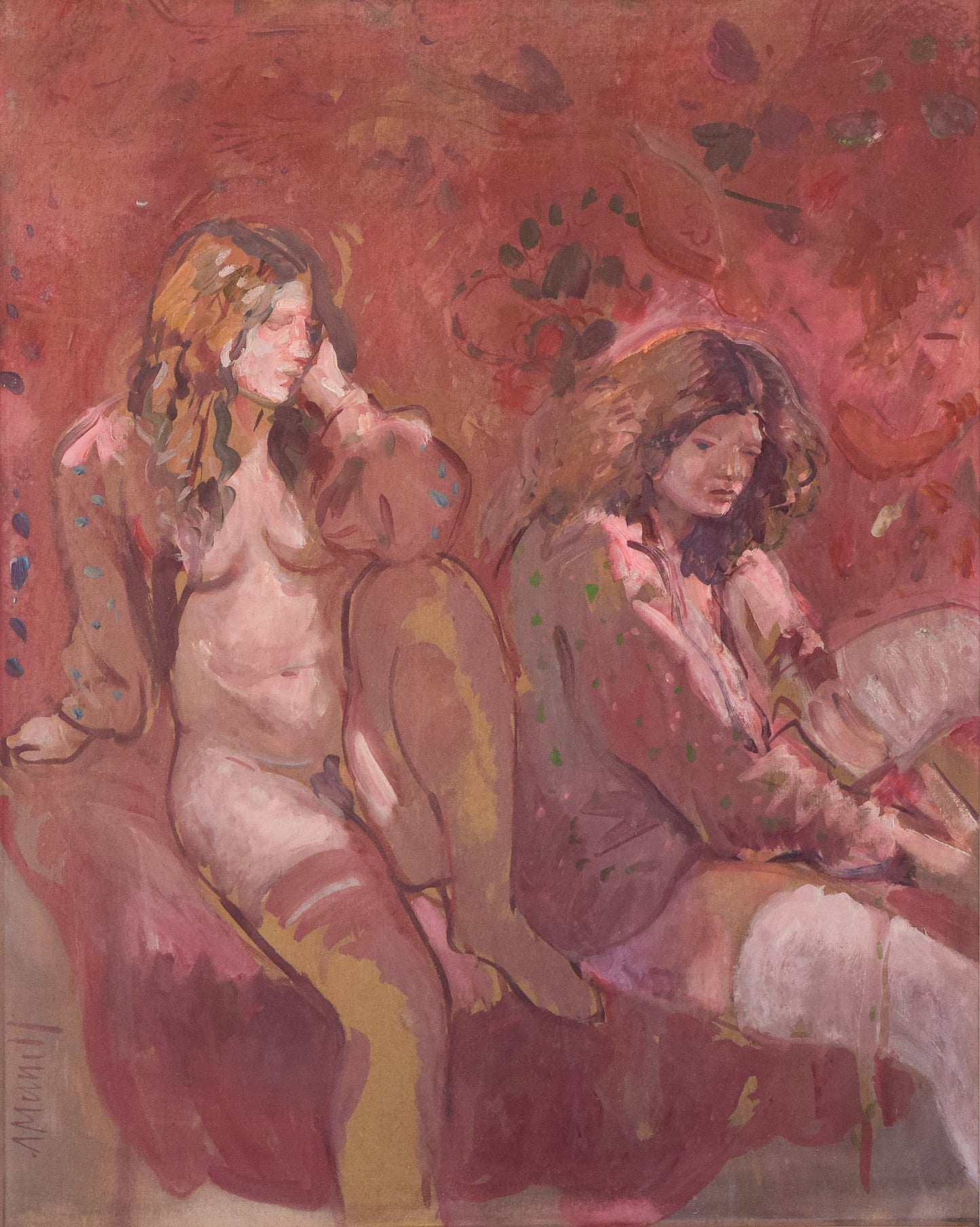 Antoni Munill - 'Mujeres' - Two Evocative Female Figures - Modern Decorative