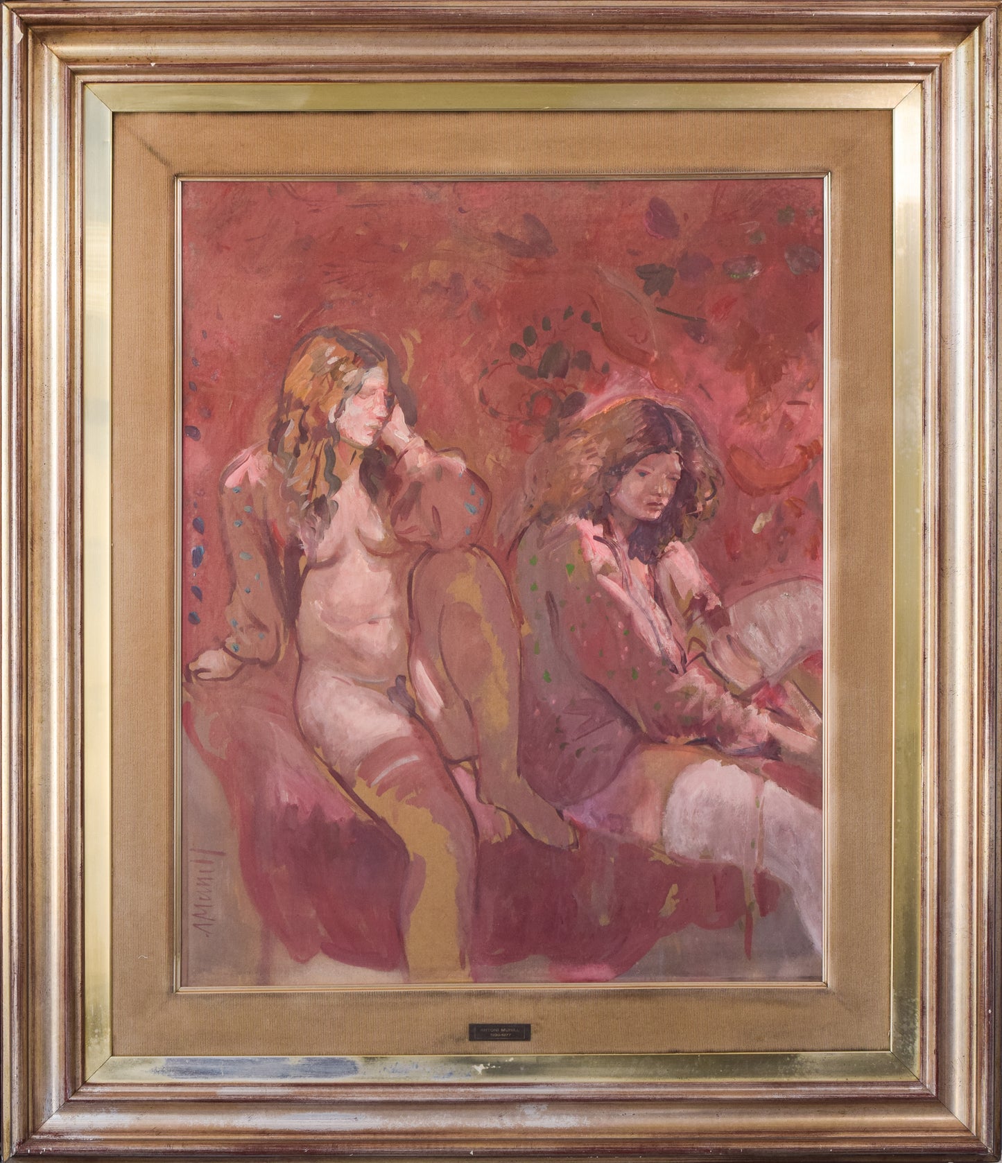 Antoni Munill - 'Mujeres' - Two Evocative Female Figures - Modern Decorative