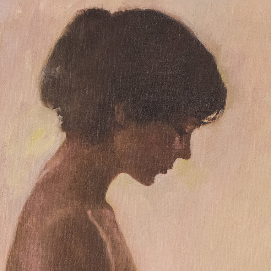 Female Nude Study with Bouquet of Flowers - Modern Decorative