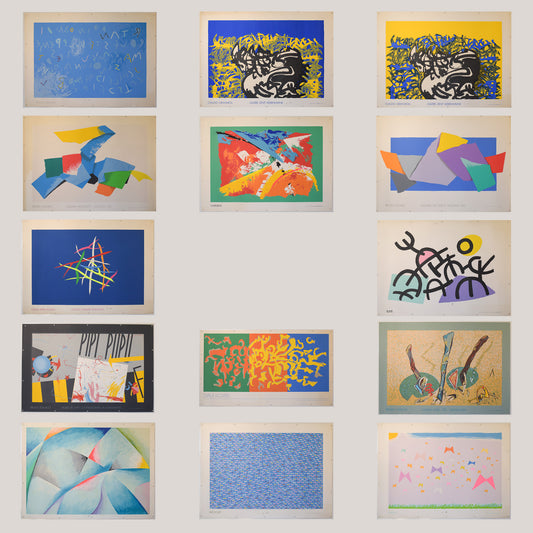 14 Large Original Artist's Exhibition Lithograph Posters