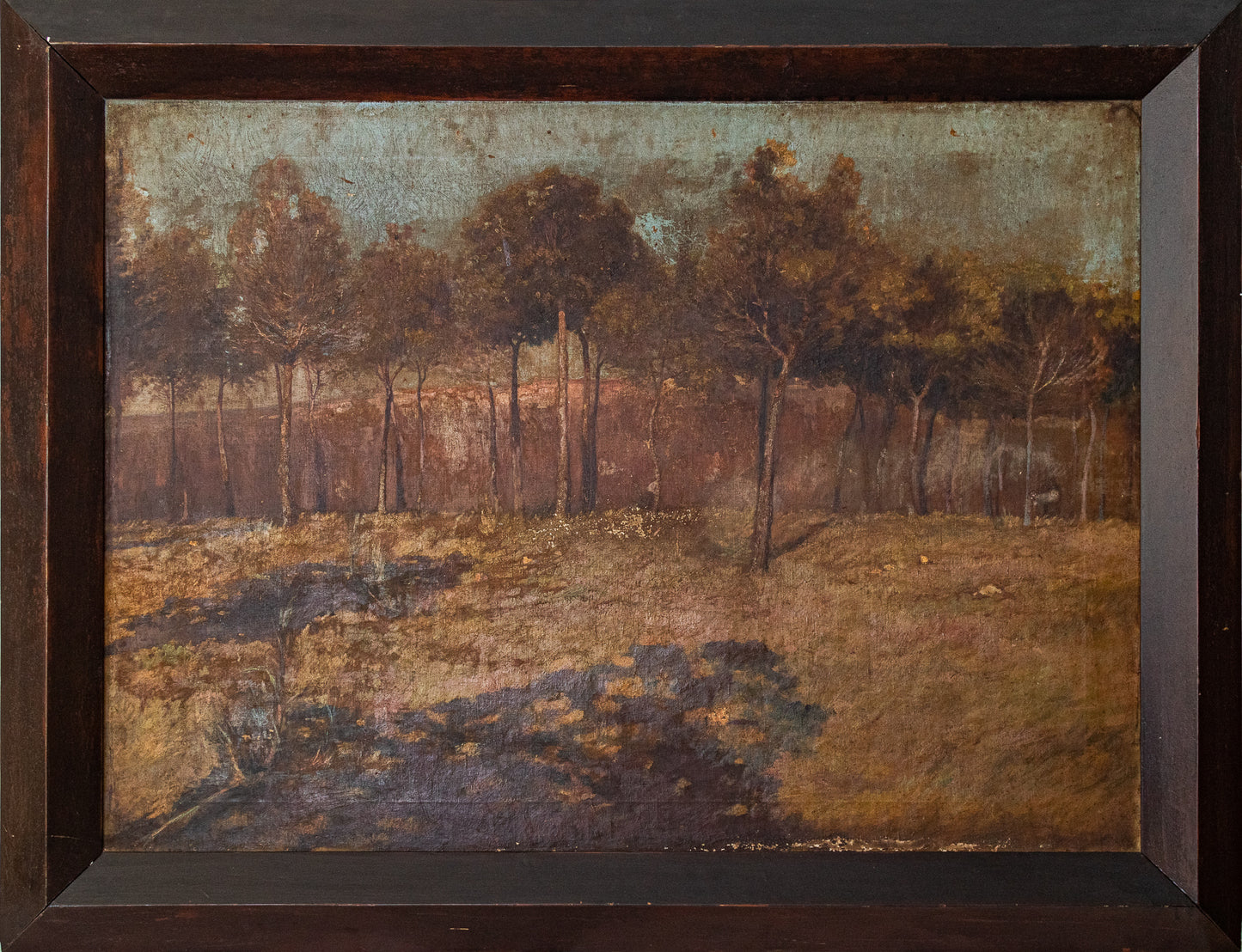 Golden Landscape with Distant Settlement, reminiscent of Orange Road, Tarpon Springs (c. 1893)