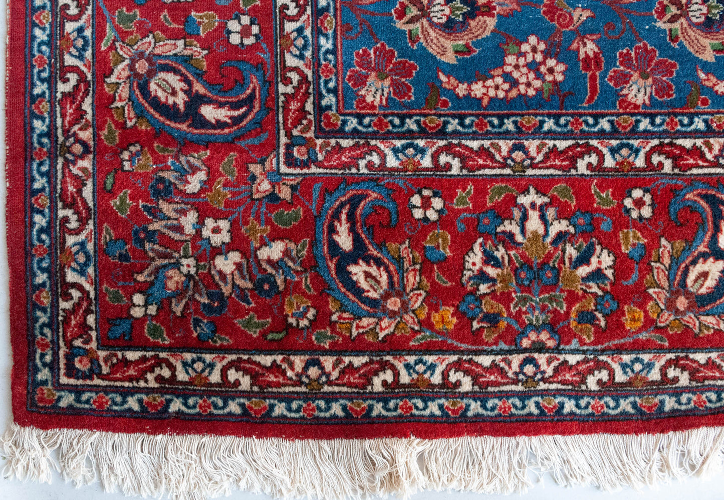 Mashhad Rug With Flowers and Birds - Large - Vintage