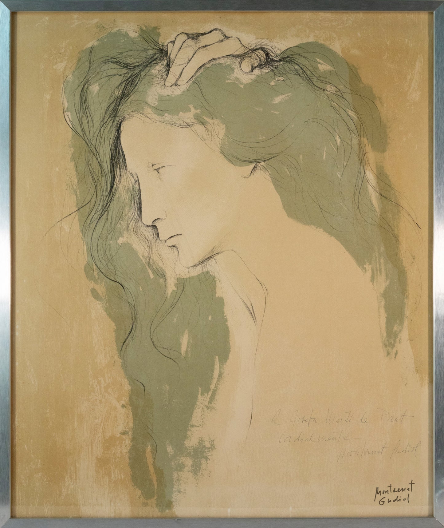 Montserrat GUDIOL COROMINAS - Lithograph of a Lady