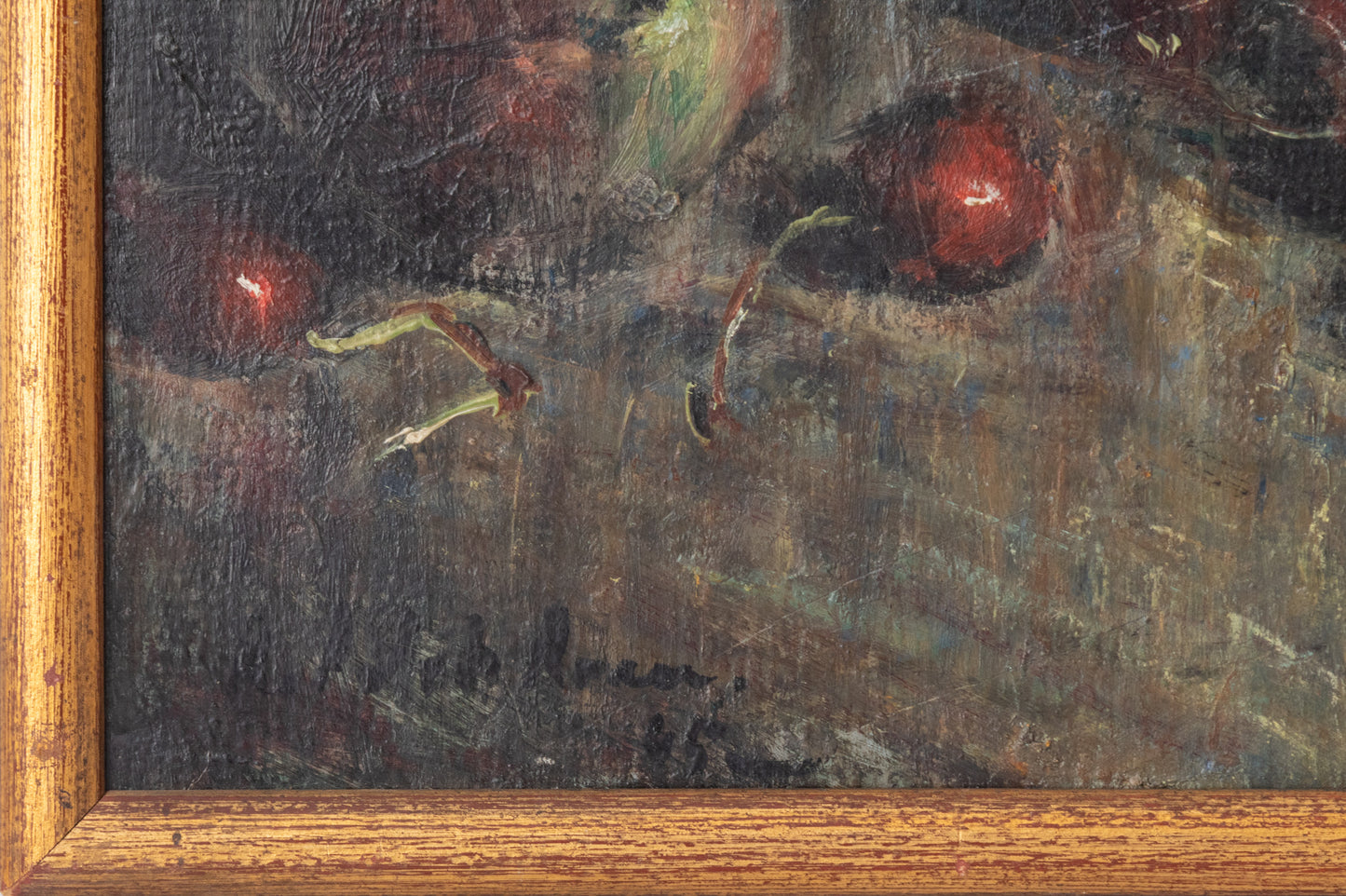 Atmospheric Still Life Oil Study - Signed & Inscribed on Reverse. - Modern Decorative