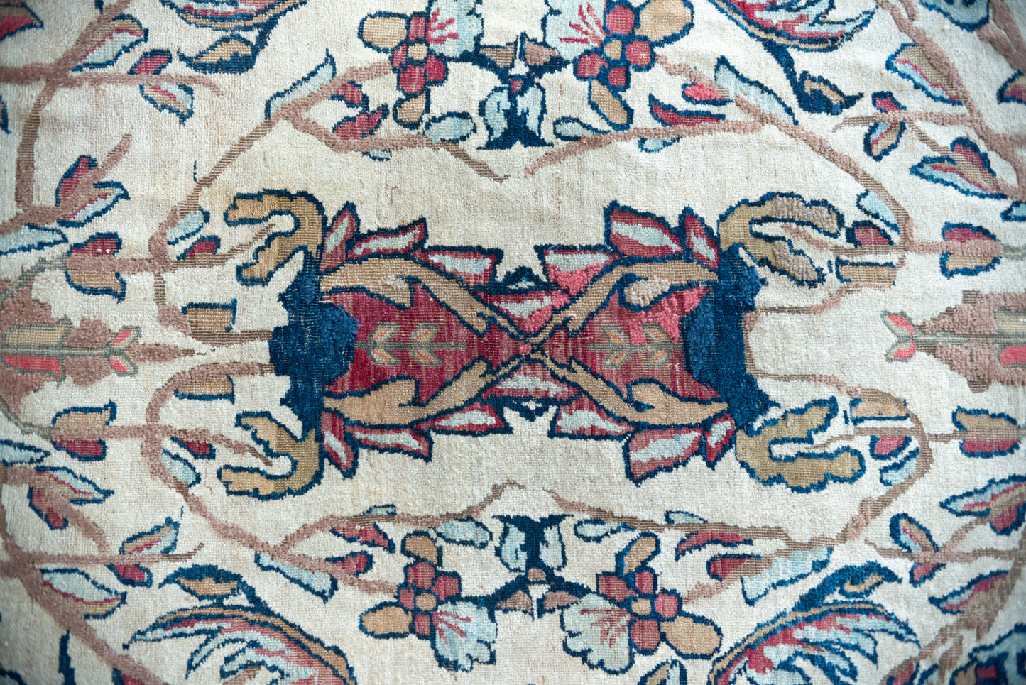 Large Unusual Hand Woven Rug - Antique Kerman or Mashad - Modern Decorative