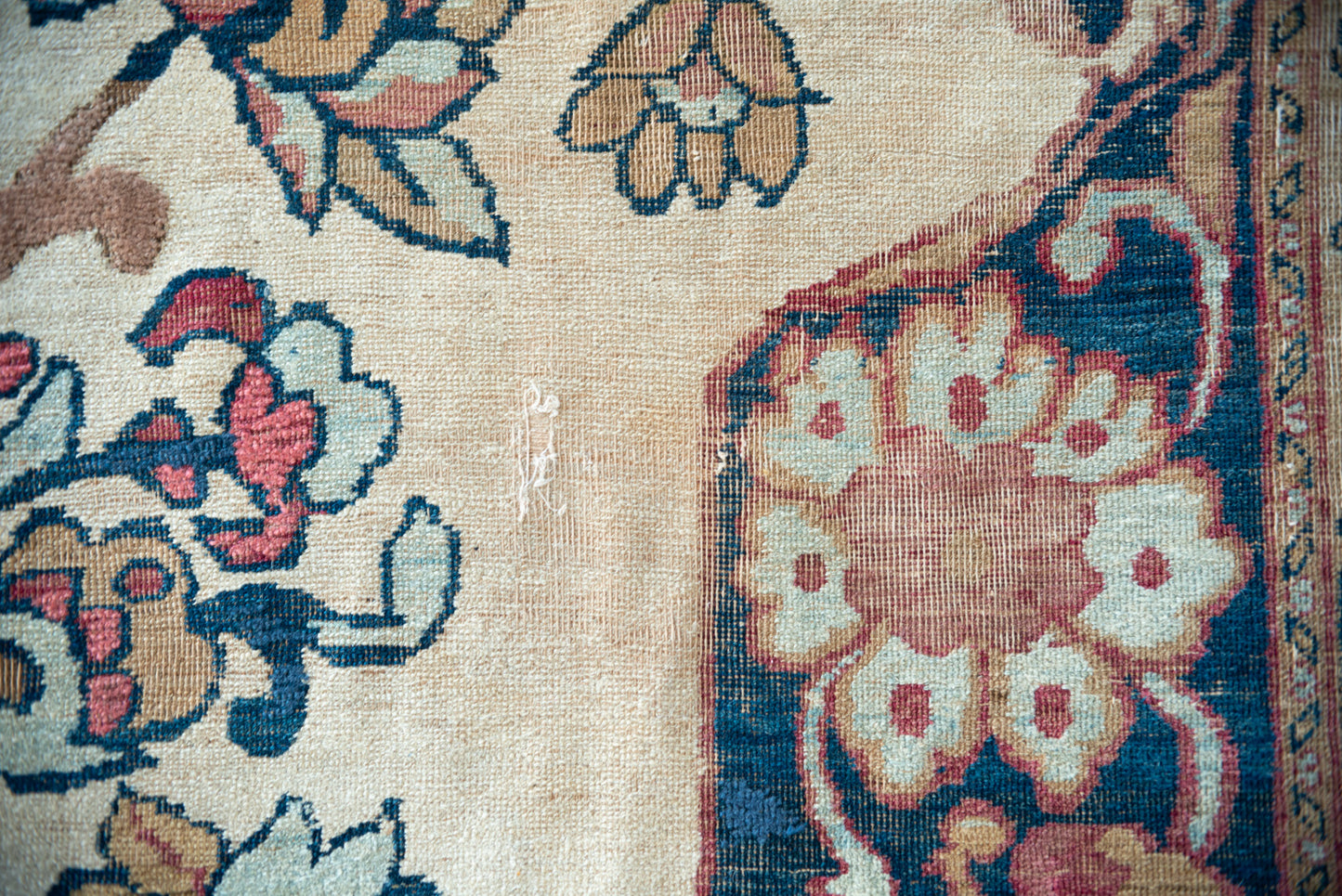Large Unusual Hand Woven Rug - Antique Kerman or Mashad - Modern Decorative