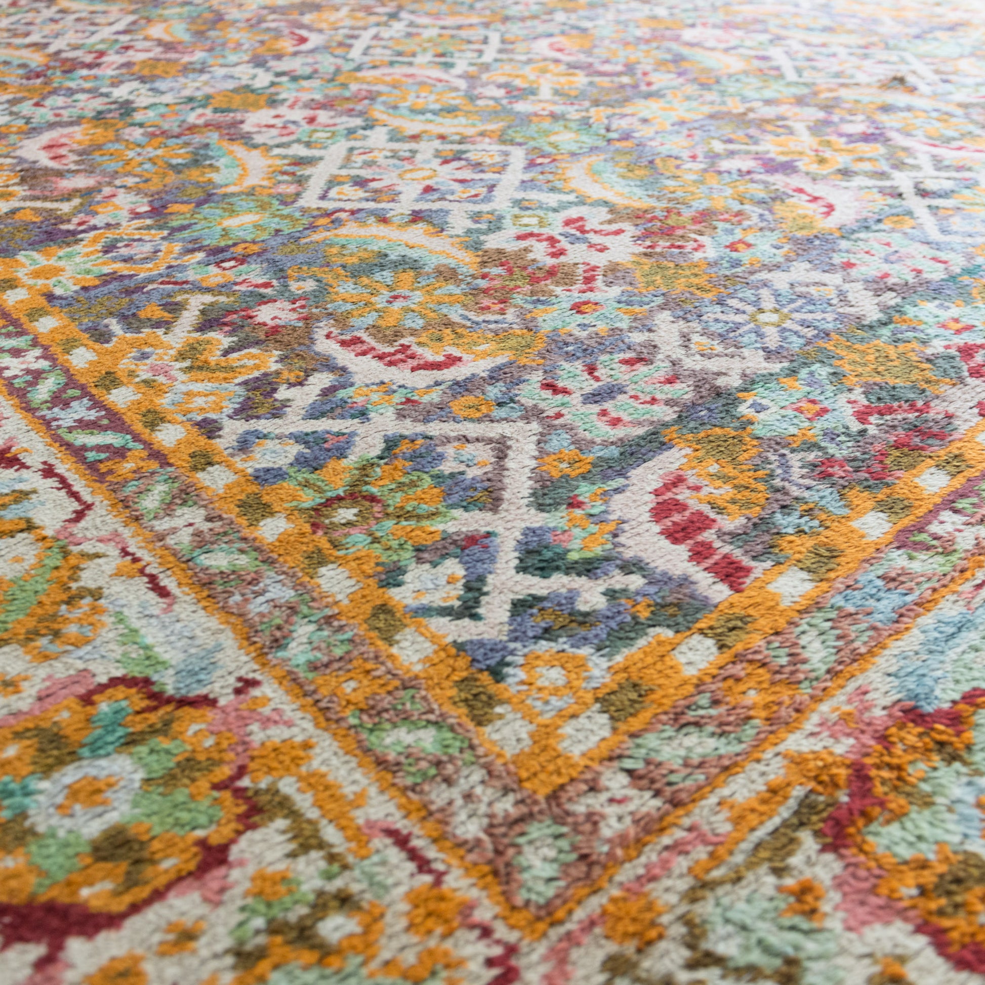 Symphony of Granada – Vintage Spanish Masterwork in Wool Rug - Modern Decorative