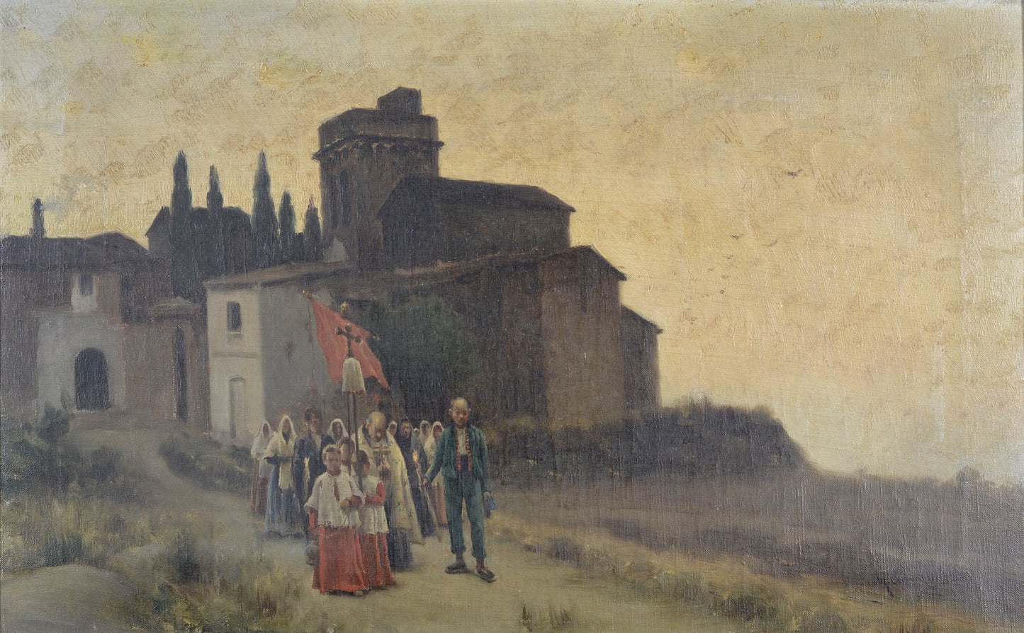 Church Sunset Procession - Miguel CARBONELL Y SELVA - Modern Decorative