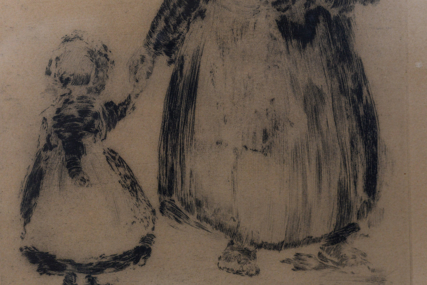 Paul Auguste MASUI - Etchings - Belgium Women at Work - Follower Pierre Bonnard