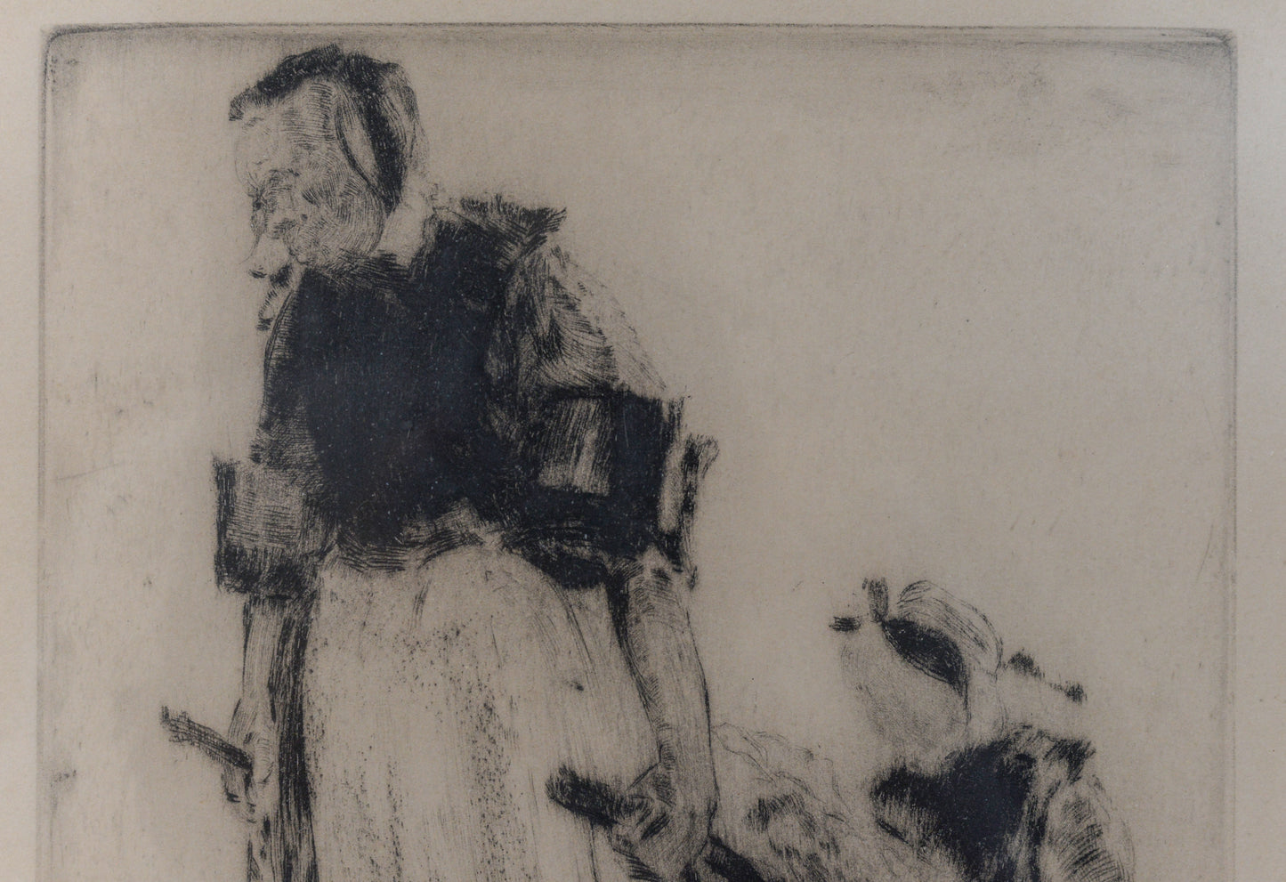Paul Auguste MASUI - Etchings - Belgium Women at Work - Follower Pierre Bonnard