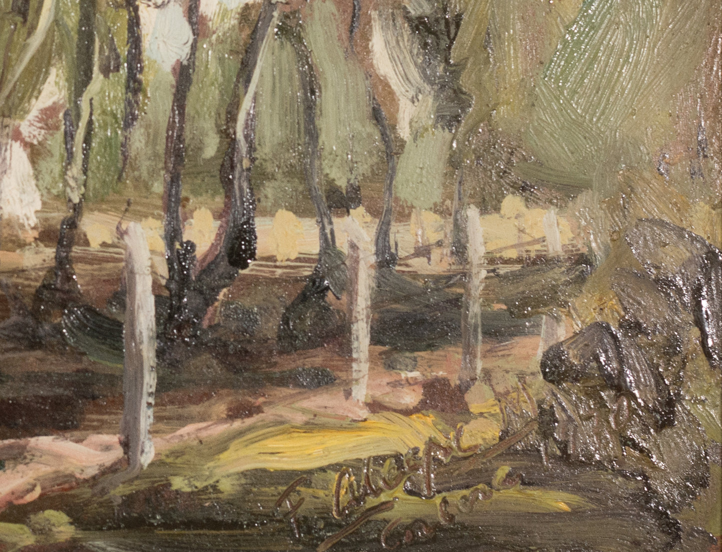 Four Framed Impressionist Landscape Oils - Signed