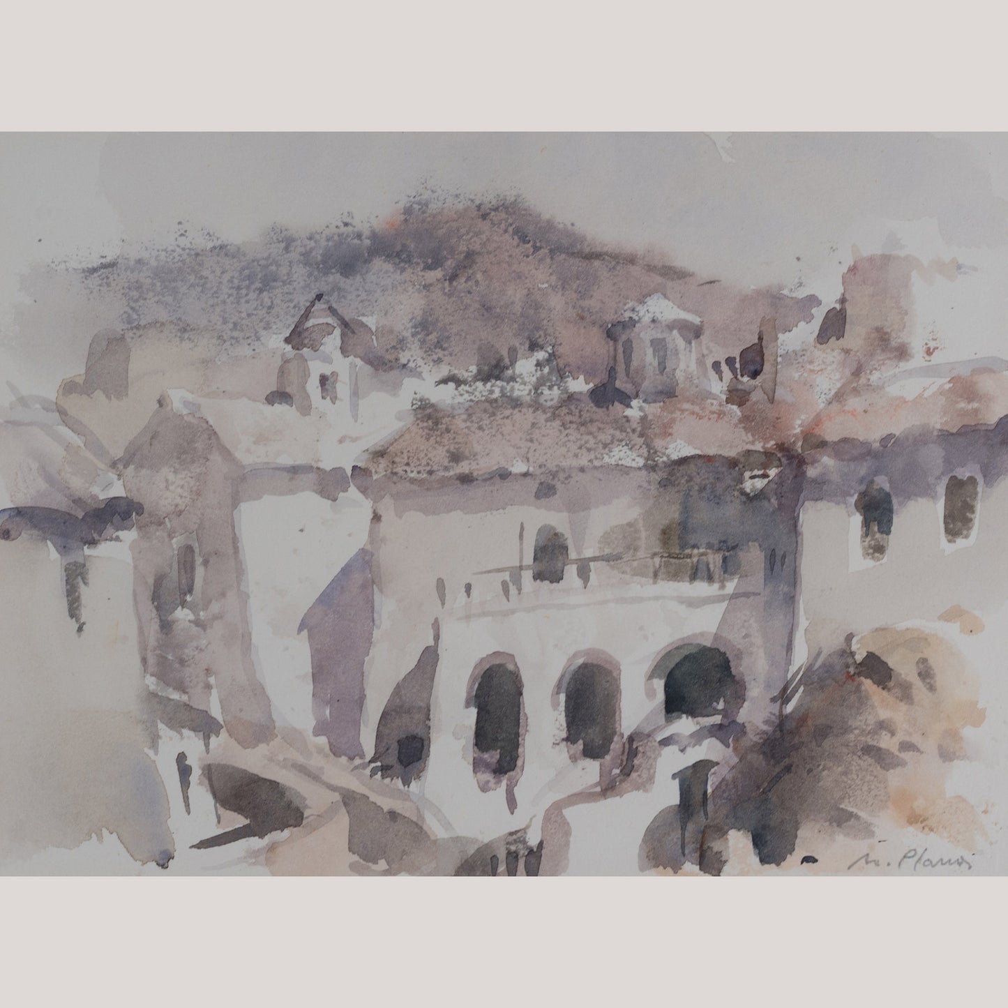 Sunlit Mediterranean Village – Manel Plana - Modern Decorative