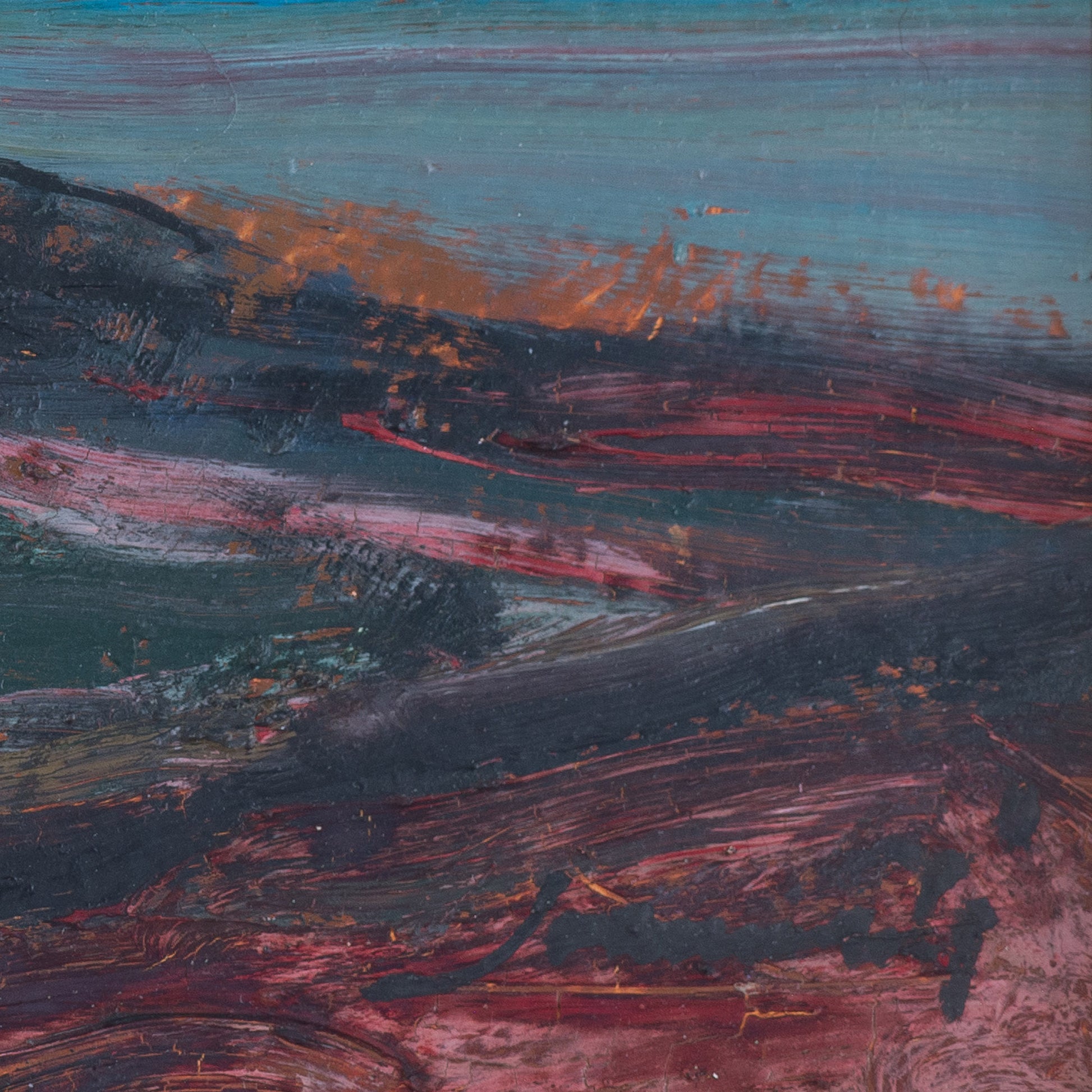 Expressive Impressionist Coastal Sunset Cloud Study - Oil Painting - Modern Decorative