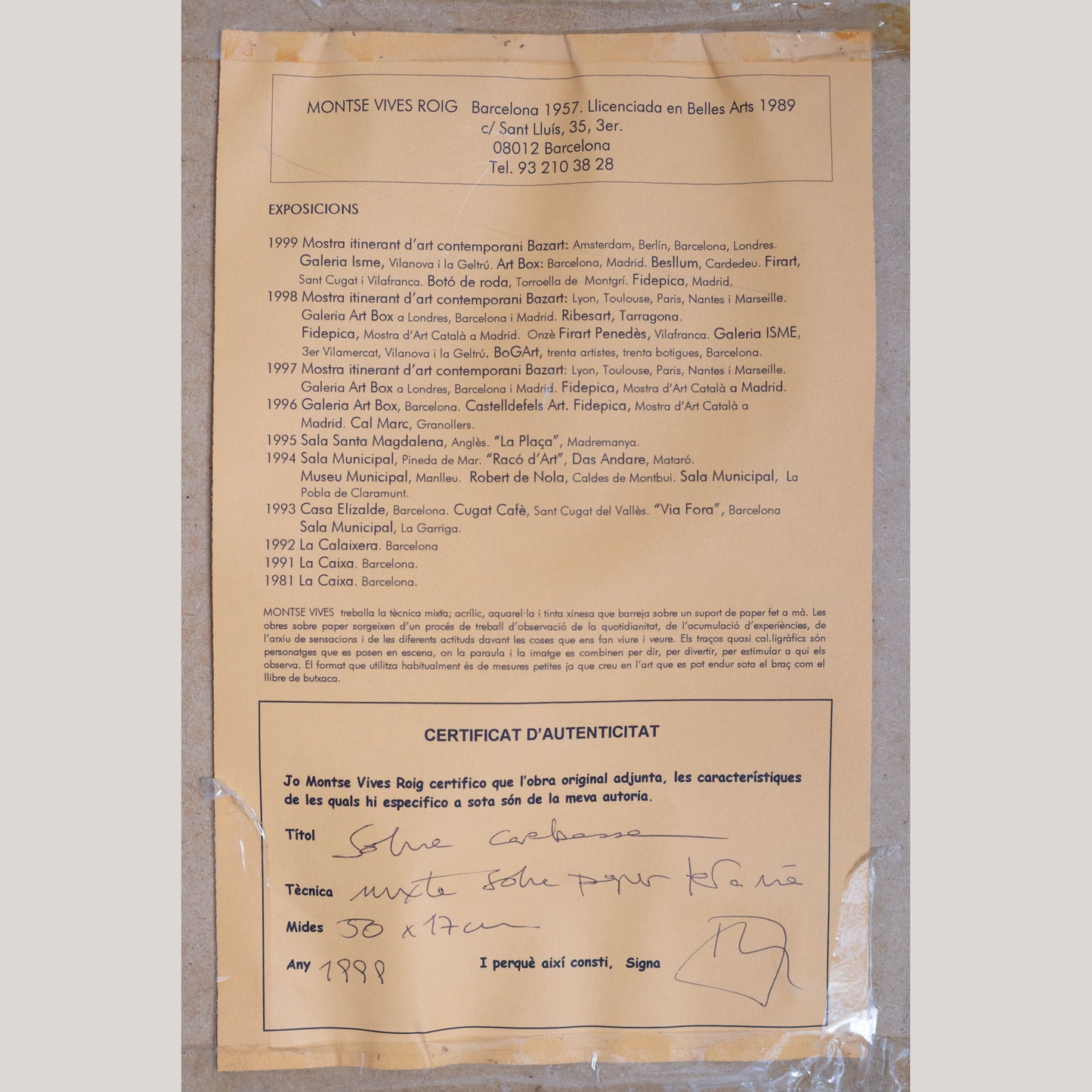 Sole Carboner – Montse Vives Roig