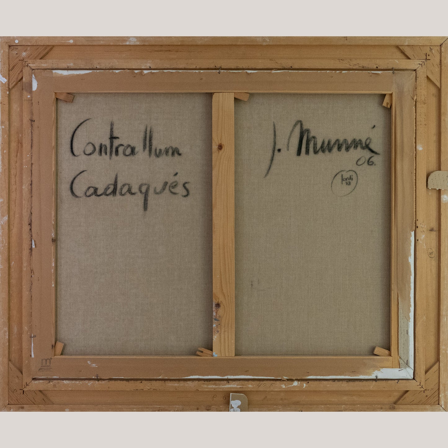 Contrallum a Cadaqués – Beach Scene with Boat by Josep Munné Graupera