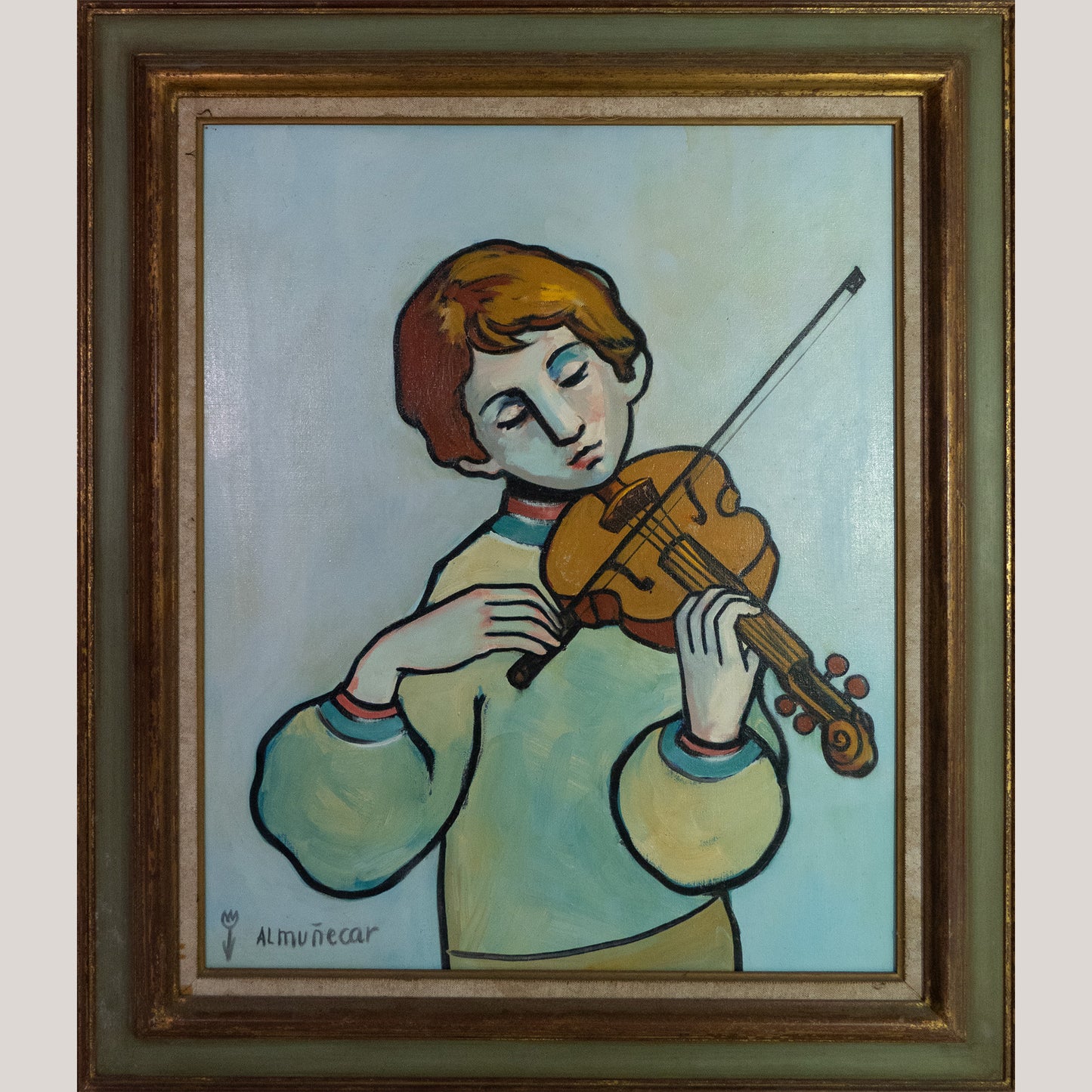 Set of Four Mid-Century Portraits – Signed “Almuñecar,” Oil on Canvas