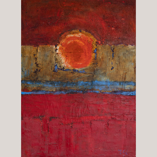 Abstract Sun over Horizon by Mamen Gil
