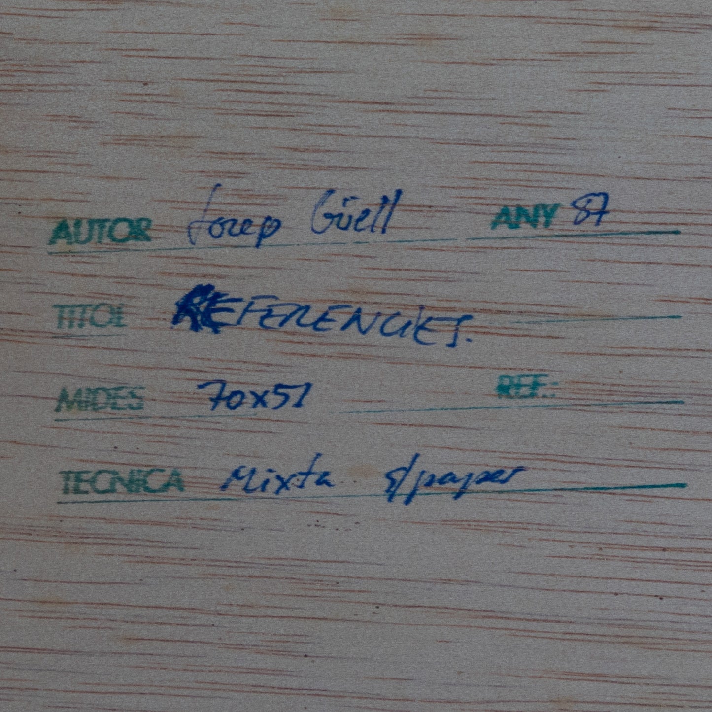 Abstract Expressionist Composition by Josep Güell Josep GÜELL (1945-2005)