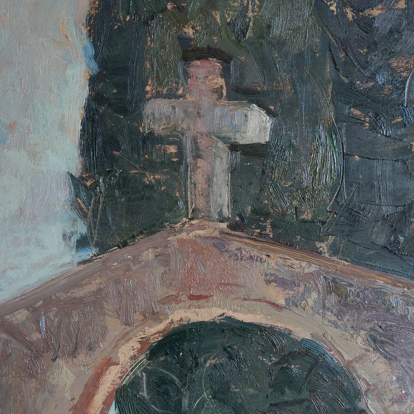 Expressive Study Church Exterior -  Gloria Muñoz (b.1949)