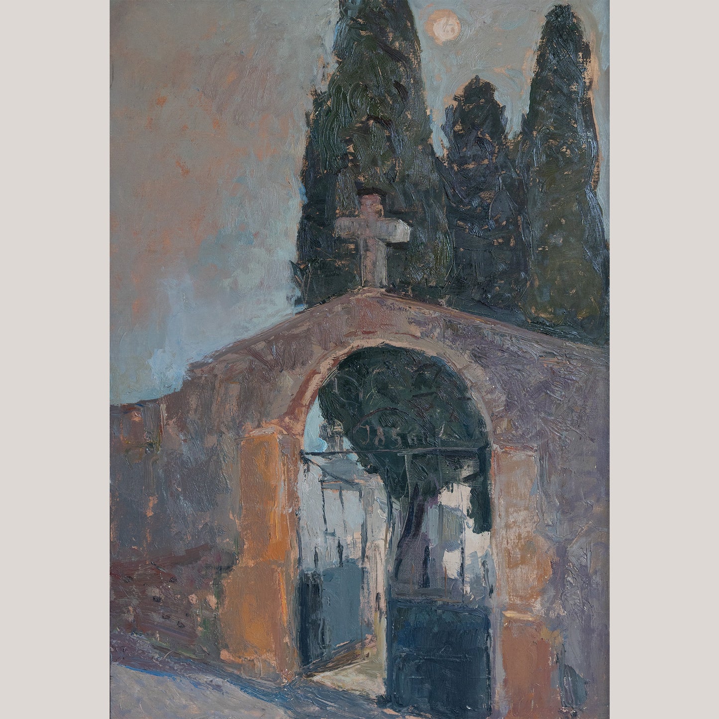 Expressive Study Church Exterior -  Gloria Muñoz (b.1949)
