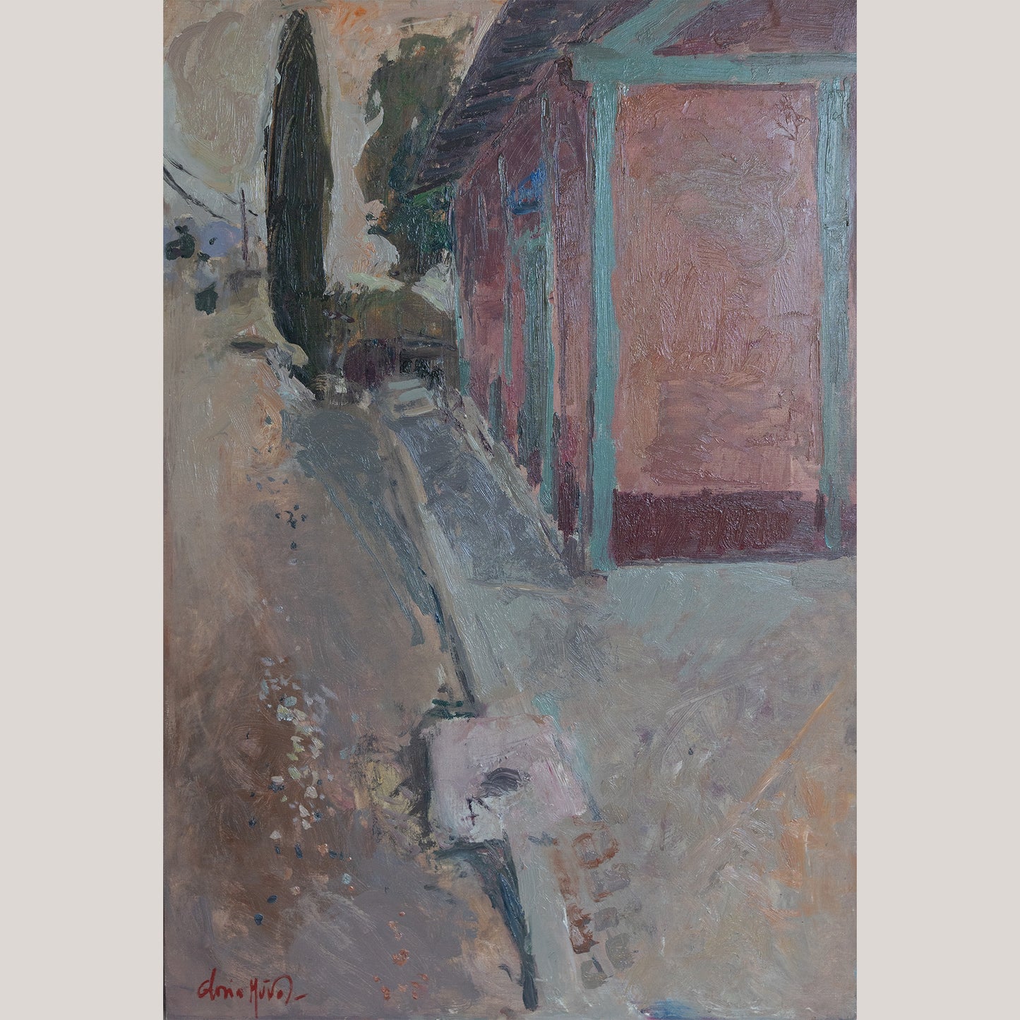 Expressive Study Church Exterior -  Gloria Muñoz (b.1949)