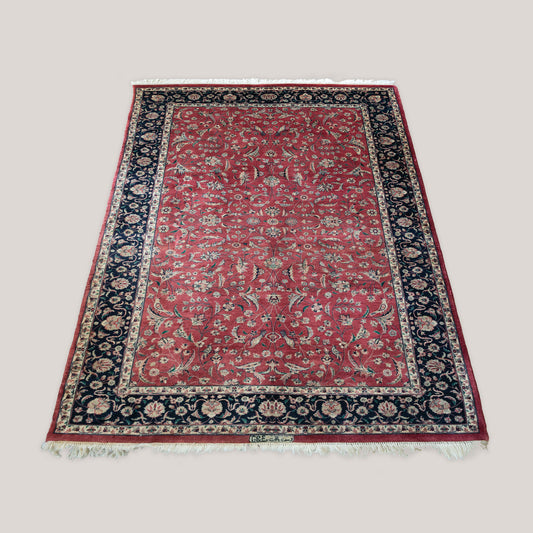 Vintage Hand-Knotted Signed Tabriz Rug, 258 × 158 cm