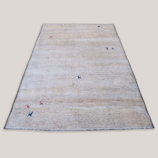 Vintage Hand-Knotted Gabbeh Rug