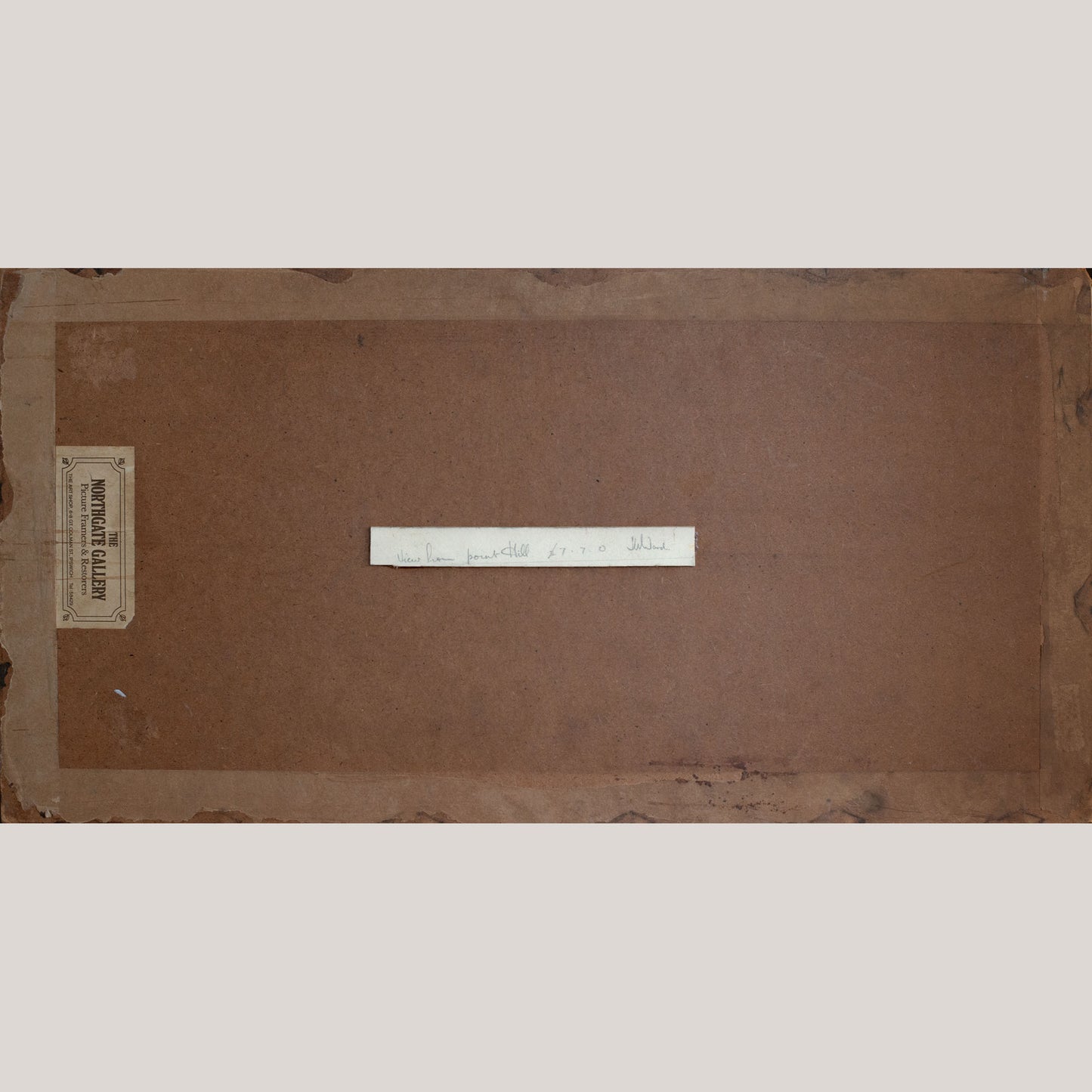 View from Point Hill – J. Ward (inscribed reverse) - Original Pencil Drawing