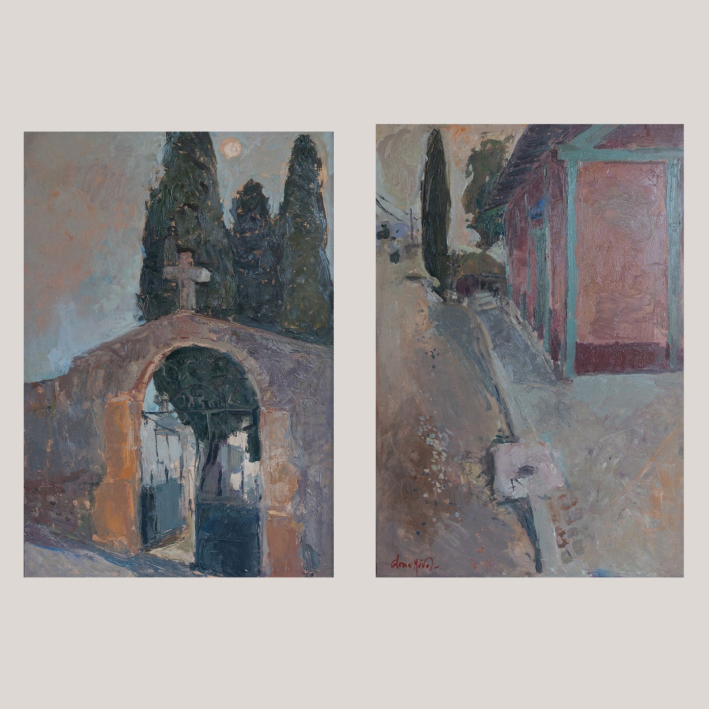 Expressive Study Church Exterior -  Gloria Muñoz (b.1949)