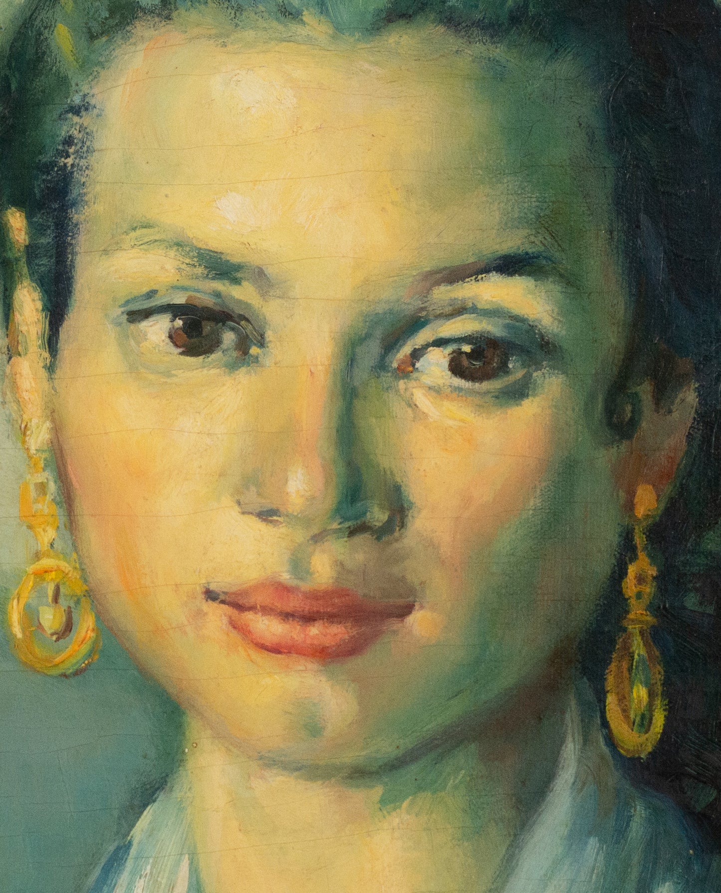 "Gipsy - Rosario" of Montjuich - JOSÉ LAMUÑO - Framed Oil on Canvas