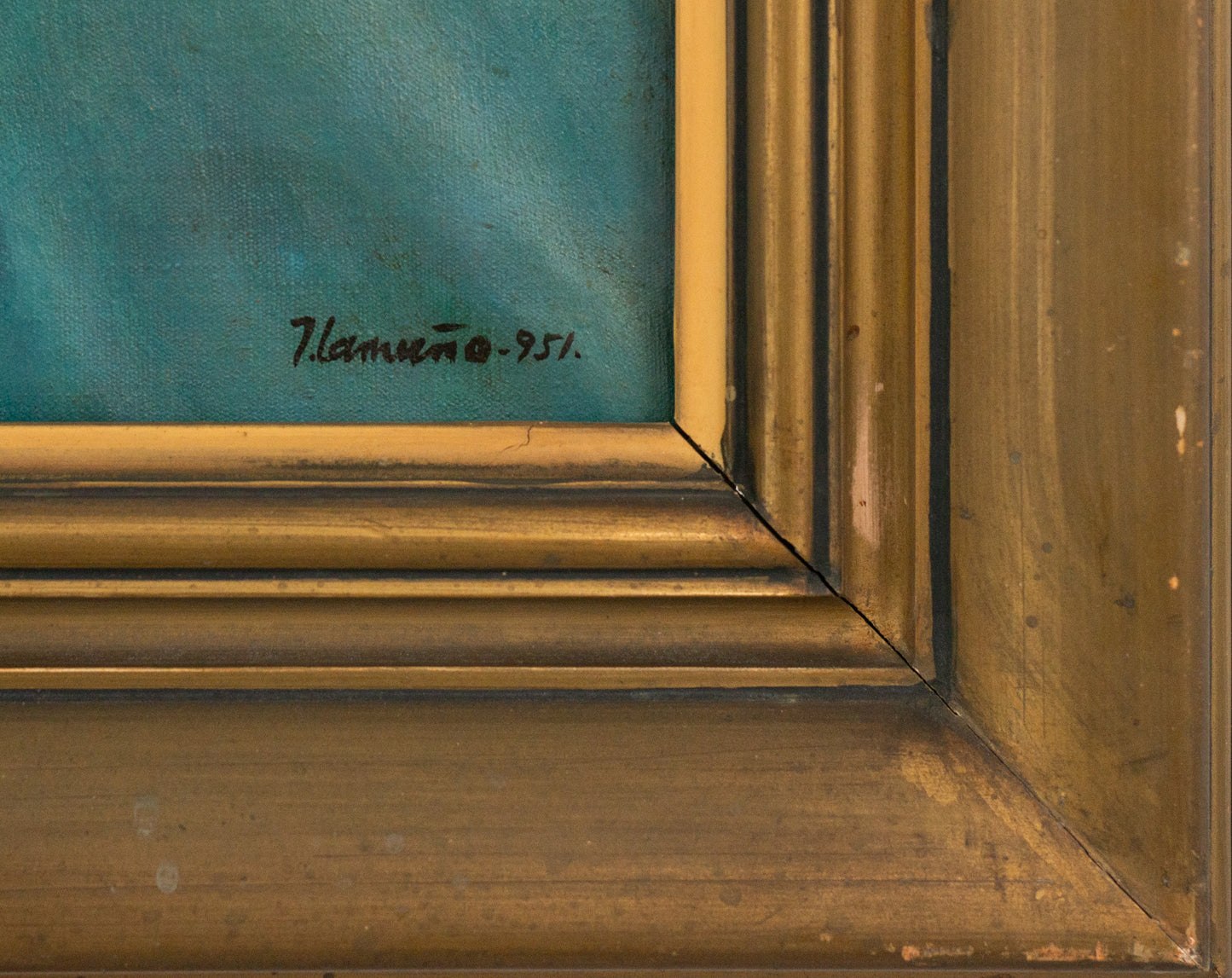 "Gipsy - Rosario" of Montjuich - JOSÉ LAMUÑO - Framed Oil on Canvas