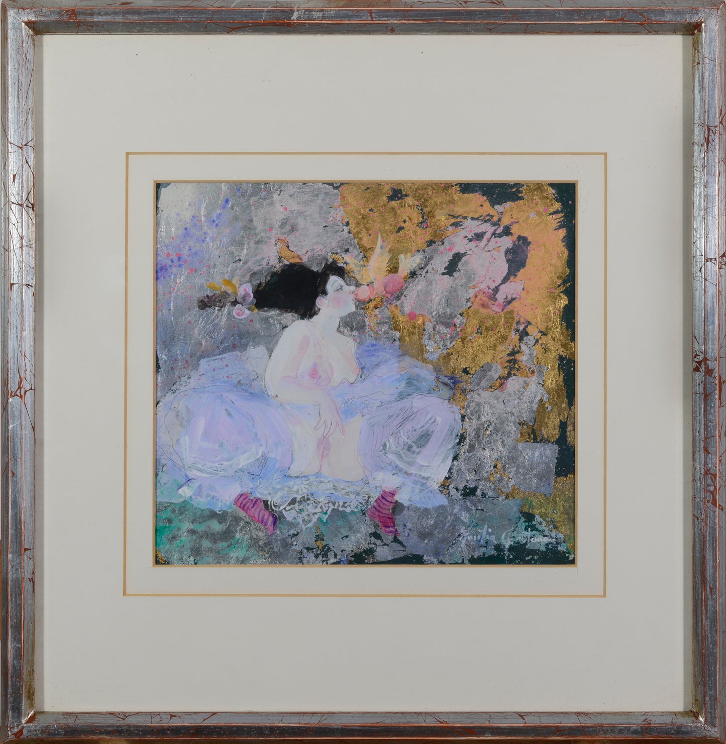 Erotic scene with lady - Emilia CASTAÑEDA