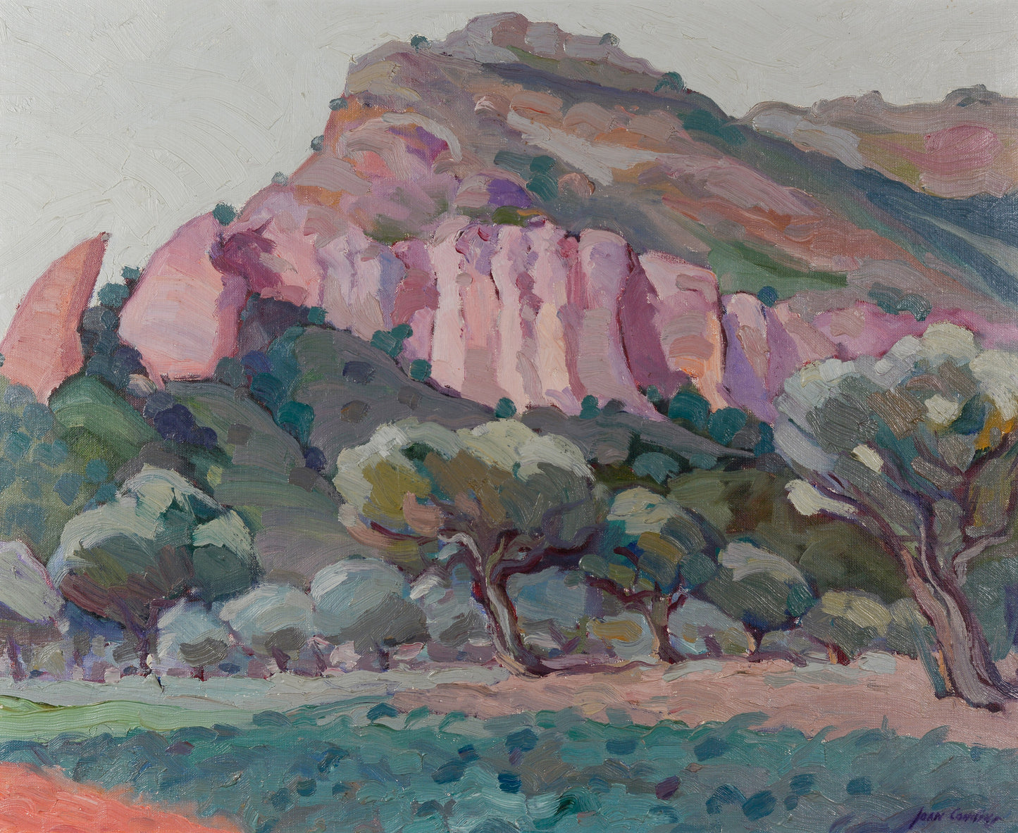 Riells del Fai - roque rojas - Joan CONDINS (1929-2001) - Impressionist Oil - Modern Decorative