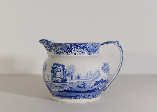 Very large blue and White Spode Jug - Italian Design - Modern Decorative