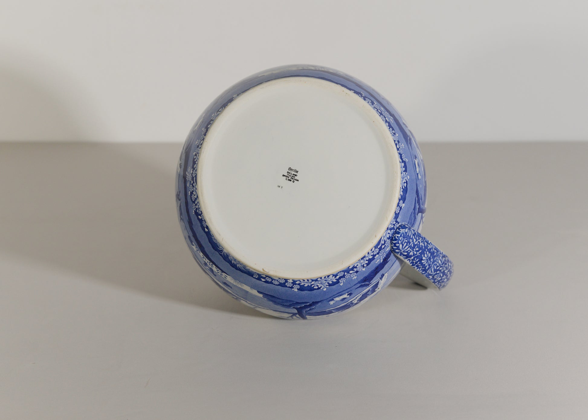 Very large blue and White Spode Jug - Italian Design - Modern Decorative