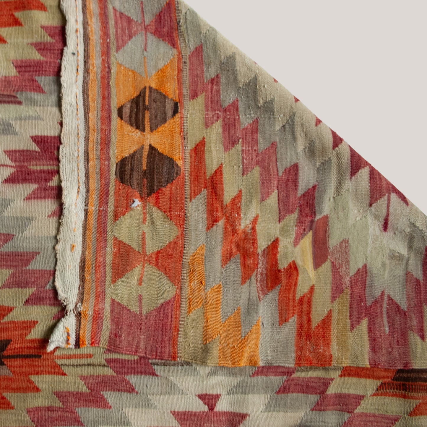 Geometric Anatolian Kilim Textile