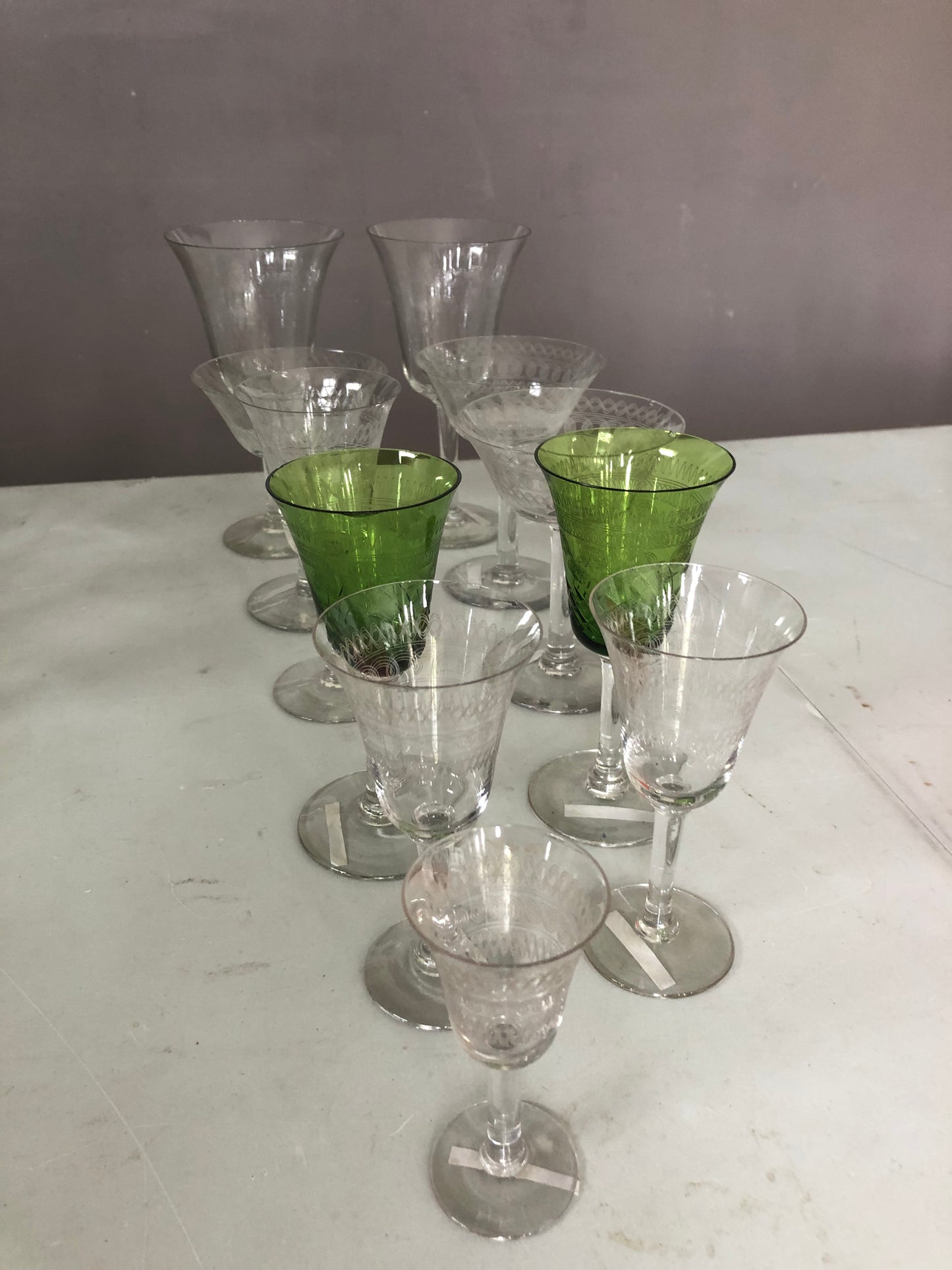 45 - various vintage drinking glasses - Modern Decorative