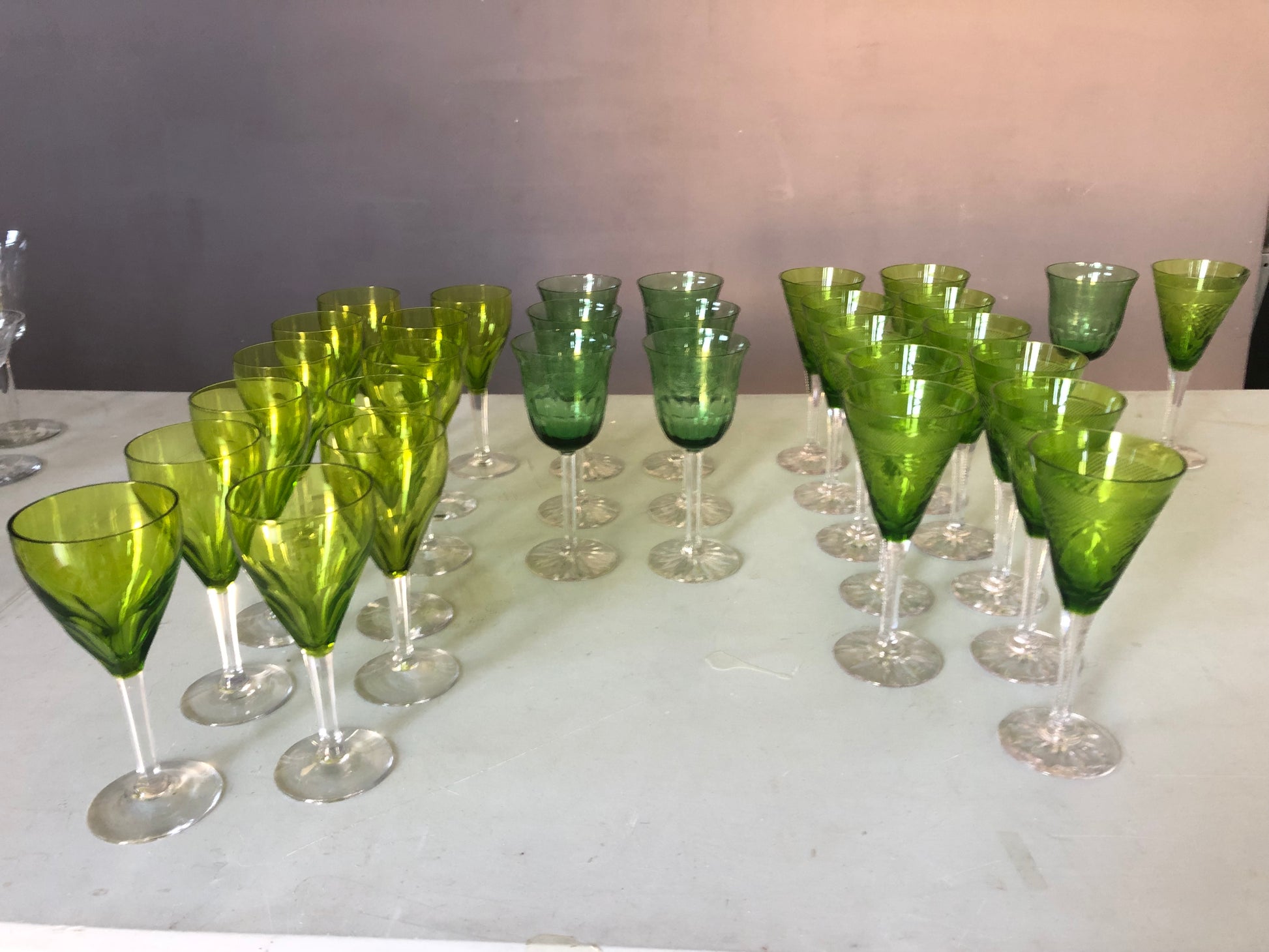 31 - Vintage Green Glasses - Modern Decorative