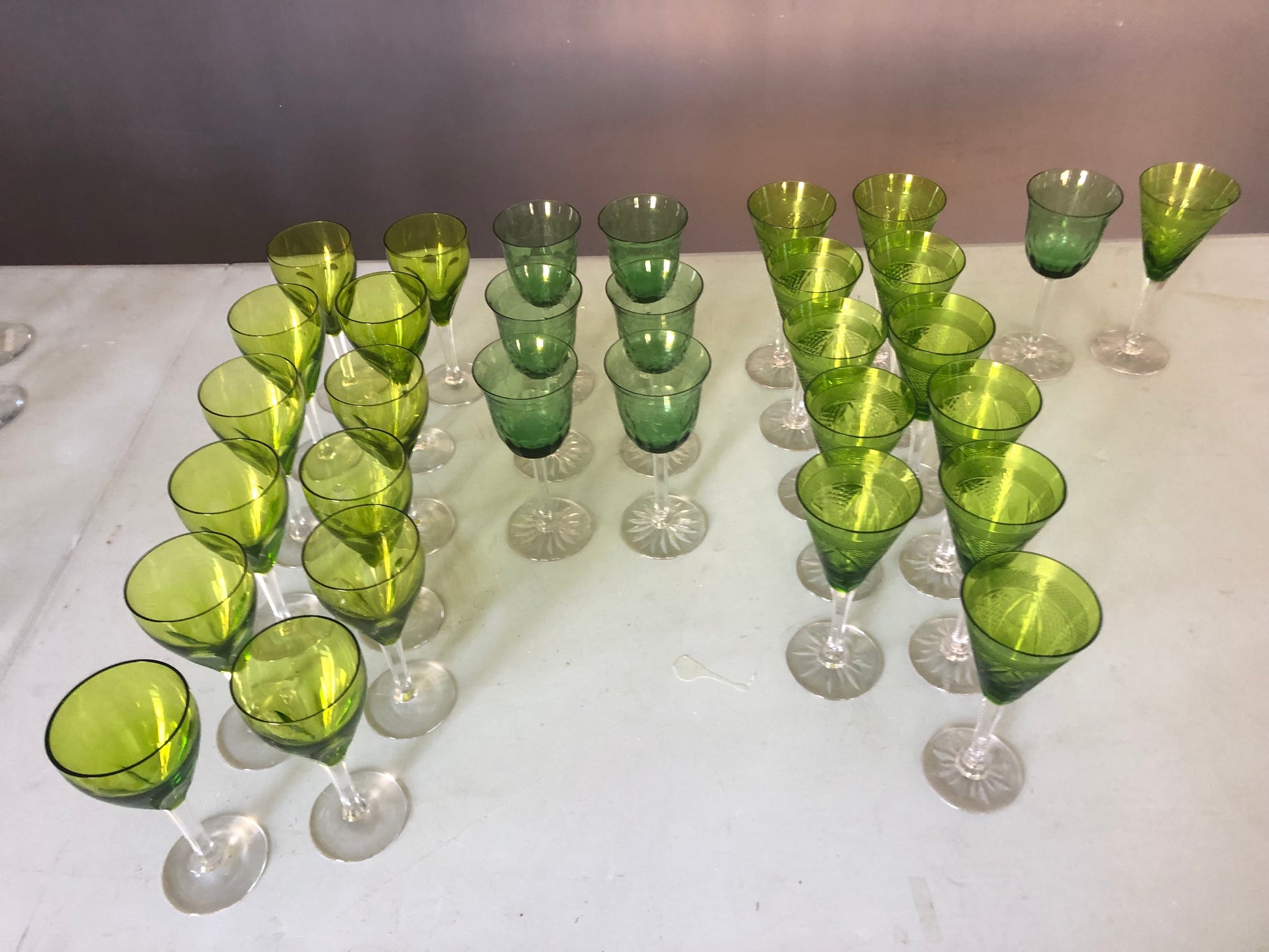 31 - Vintage Green Glasses - Modern Decorative