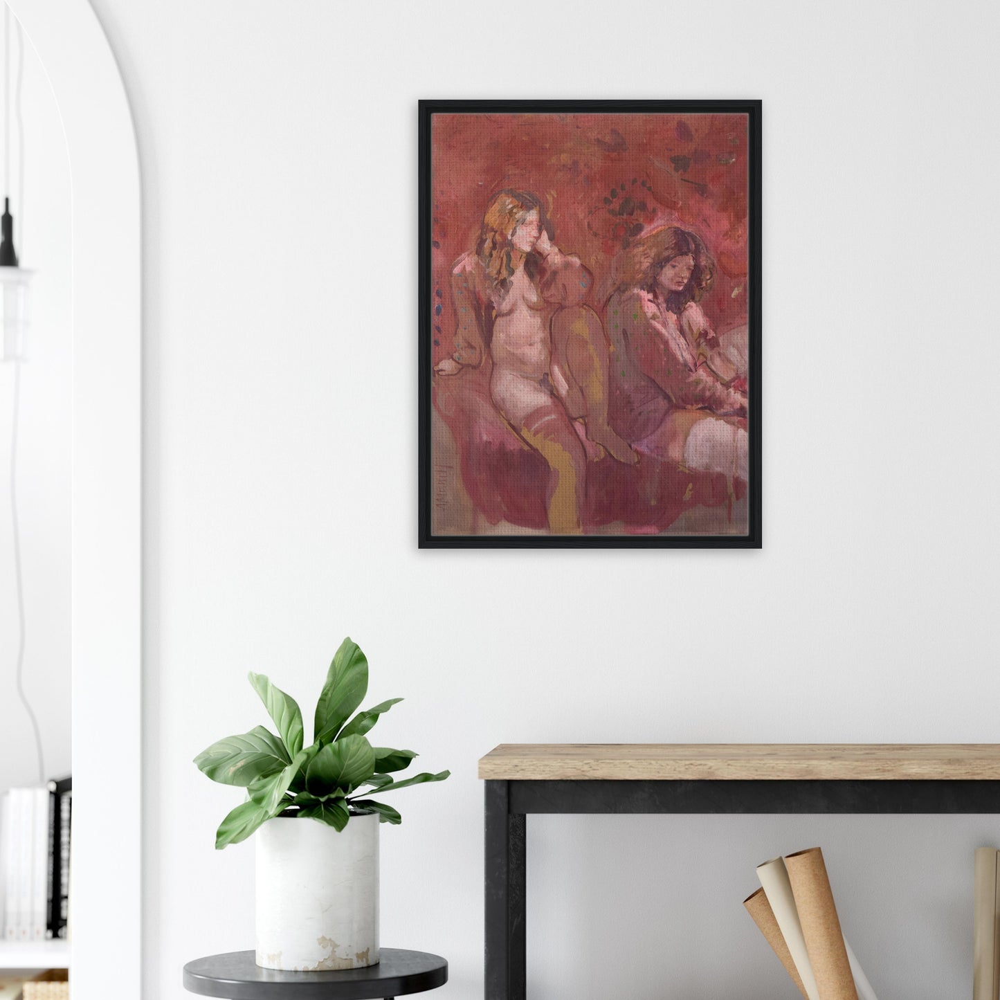 'Mujeres' - Two Evocative Female Figures - Antoni Munill - Modern Decorative