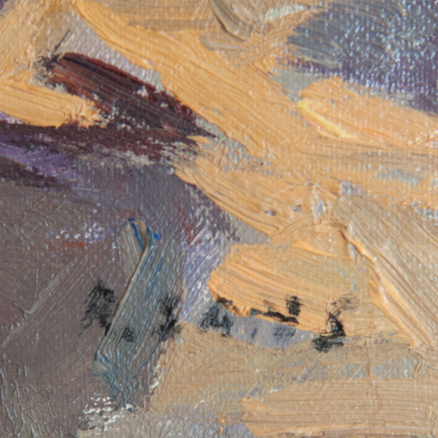 Boats on the Shore, Catalonia – Post-Impressionist Oil - Signed R. Sans